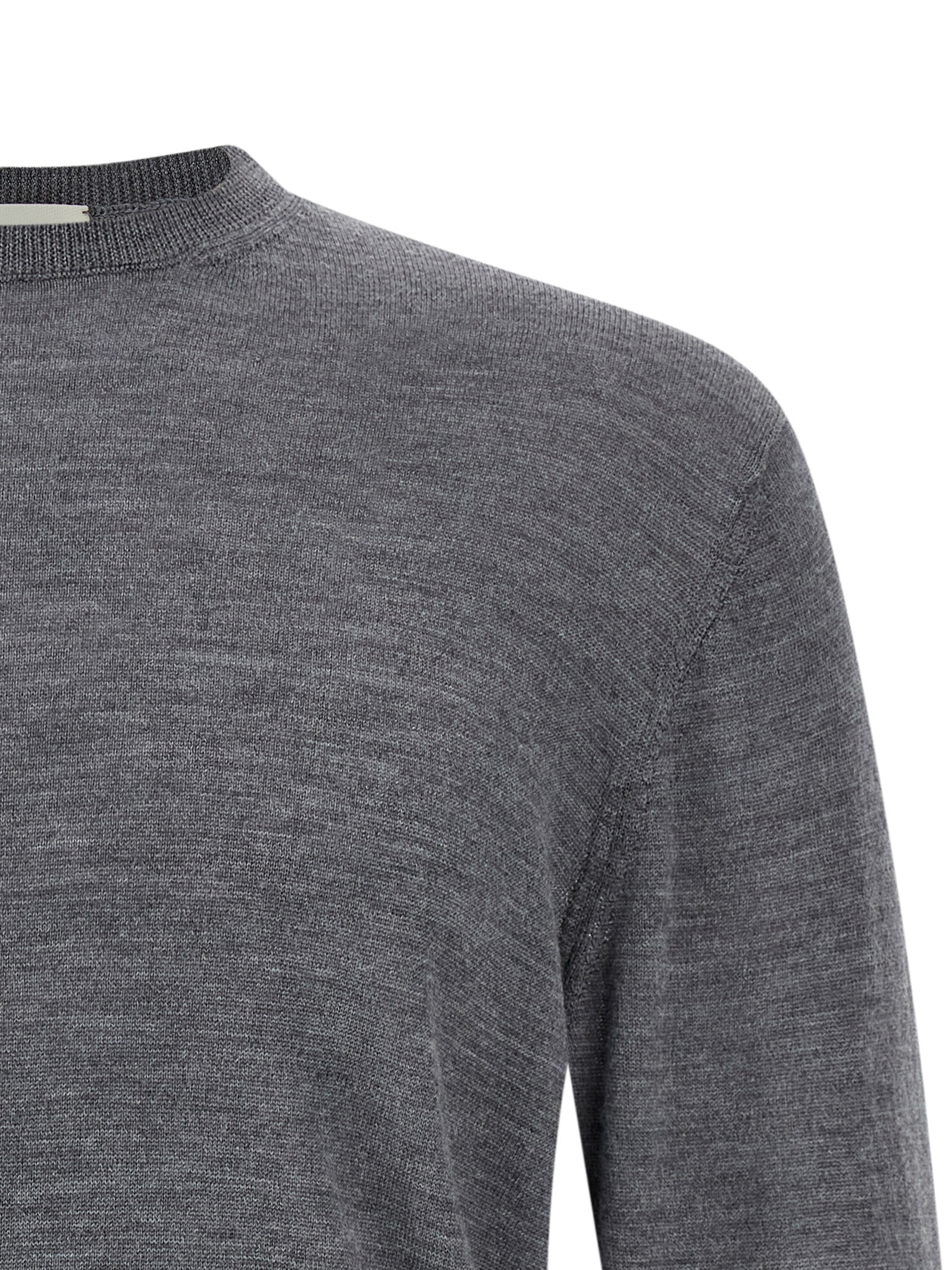 MA'RY'YA Gray Virgin Wool Men's Cardigan