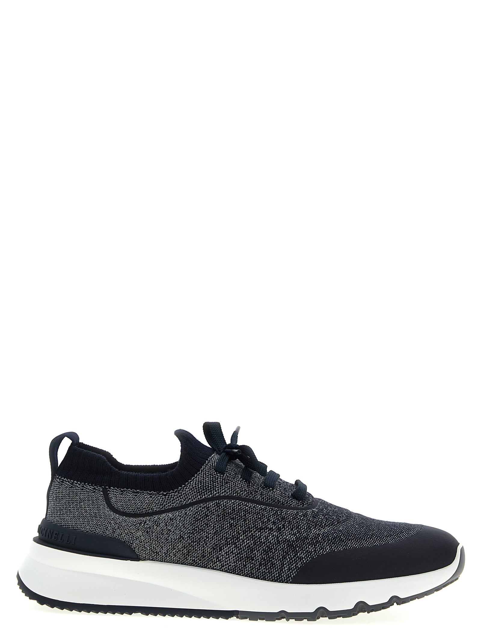 Brunello Cucinelli Blue Cotton Athletic Men's Sneakers