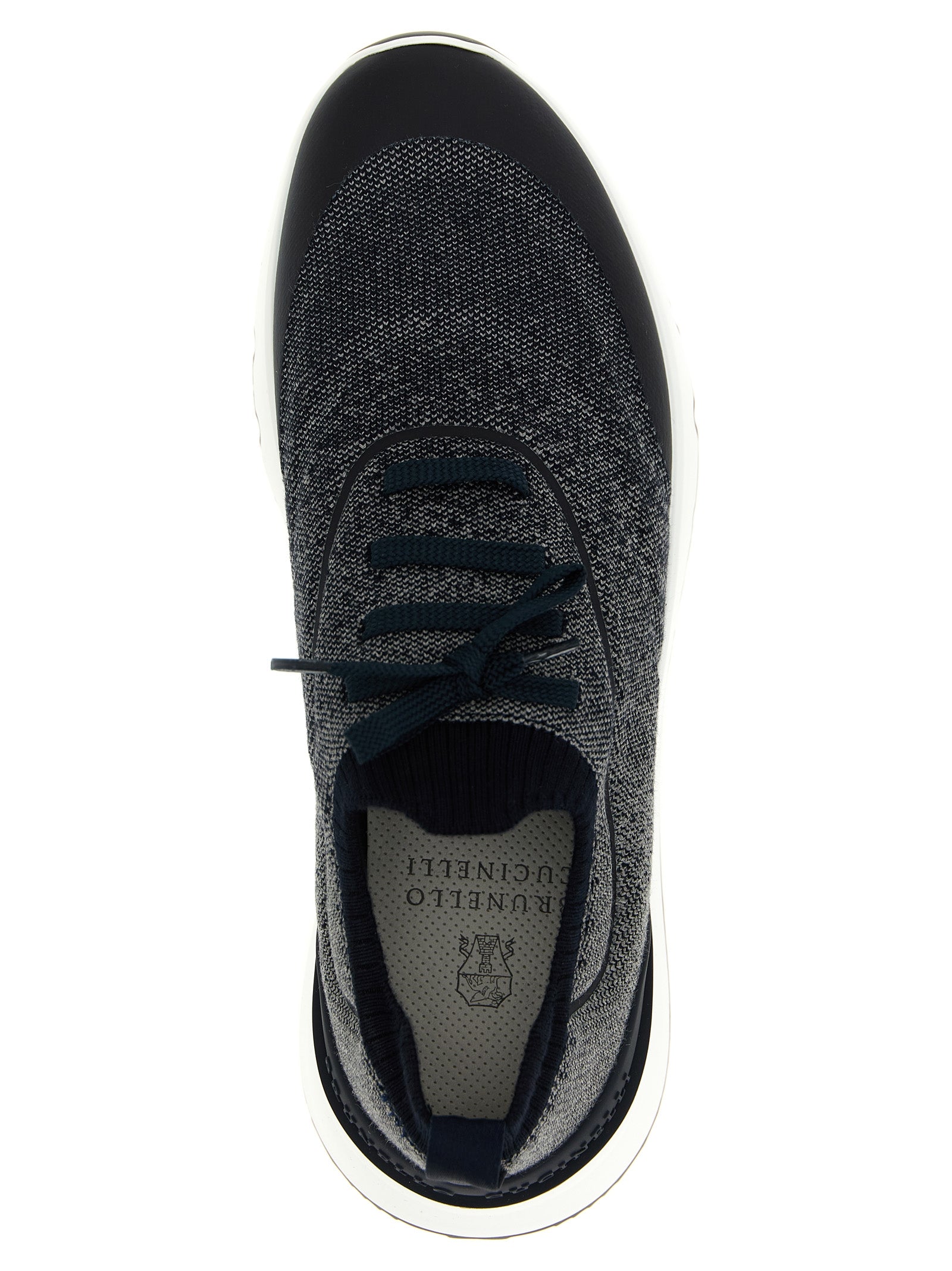 Brunello Cucinelli Blue Cotton Athletic Men's Sneakers