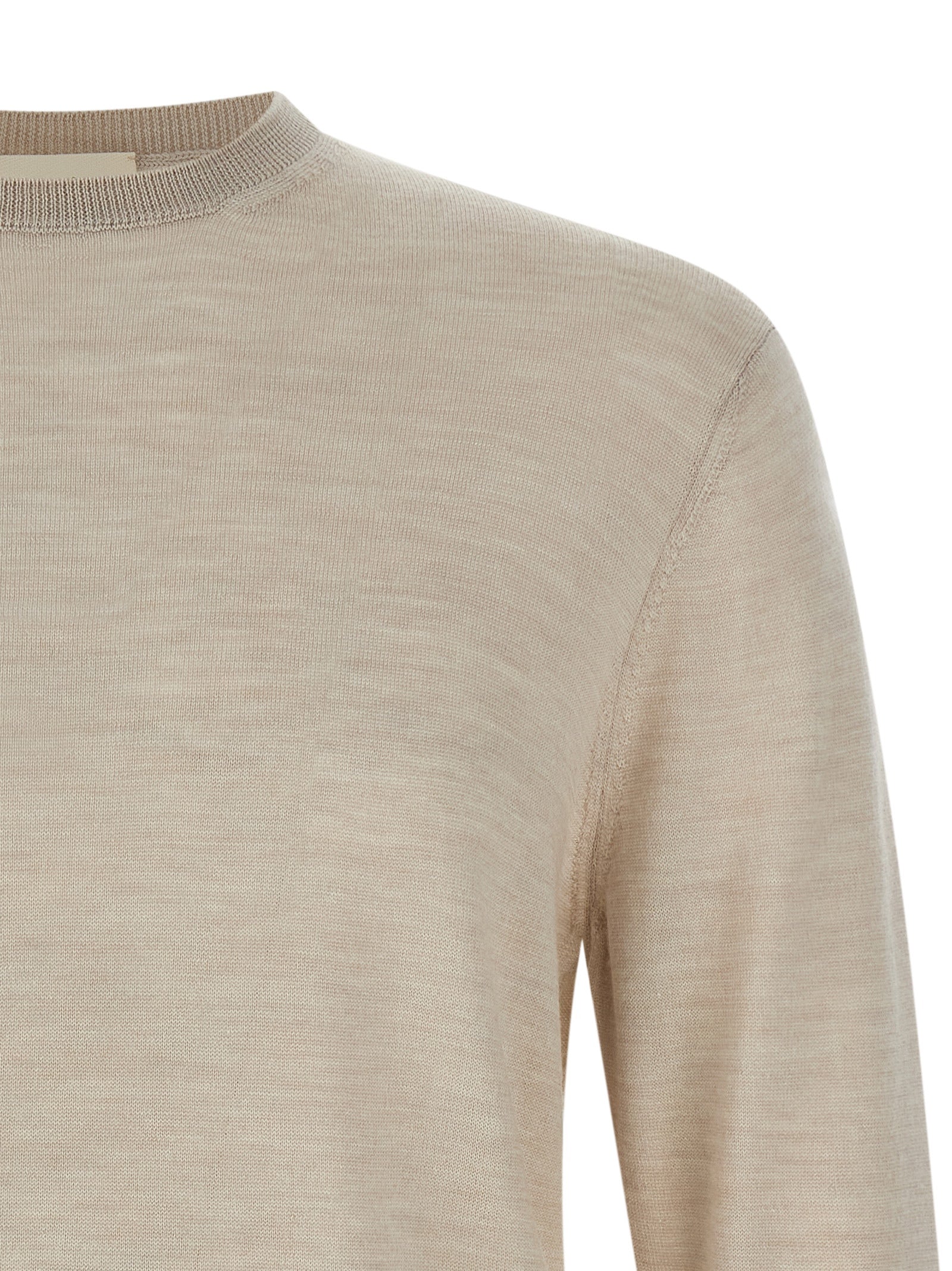 MA'RY'YA Beige Virgin Wool Men's Cardigan