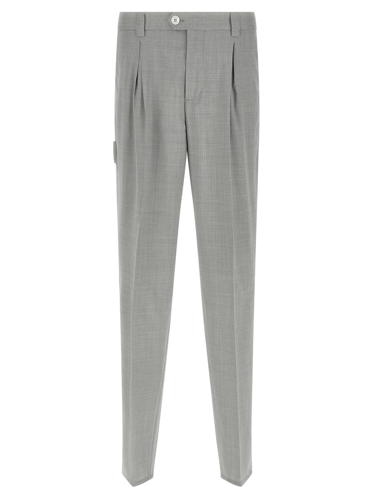 Brunello Cucinelli Gray Virgin Wool Dress Men's Pants