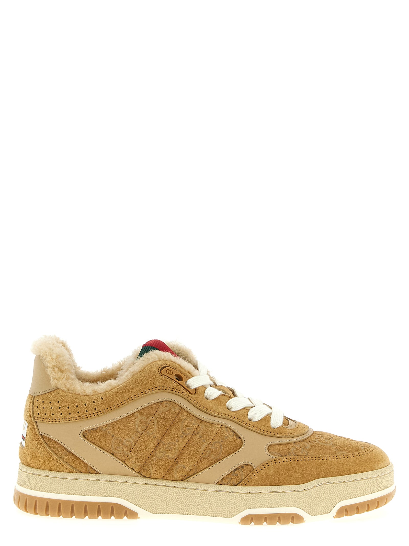 Gucci Beige Calfskin Athletic Women's Sneakers