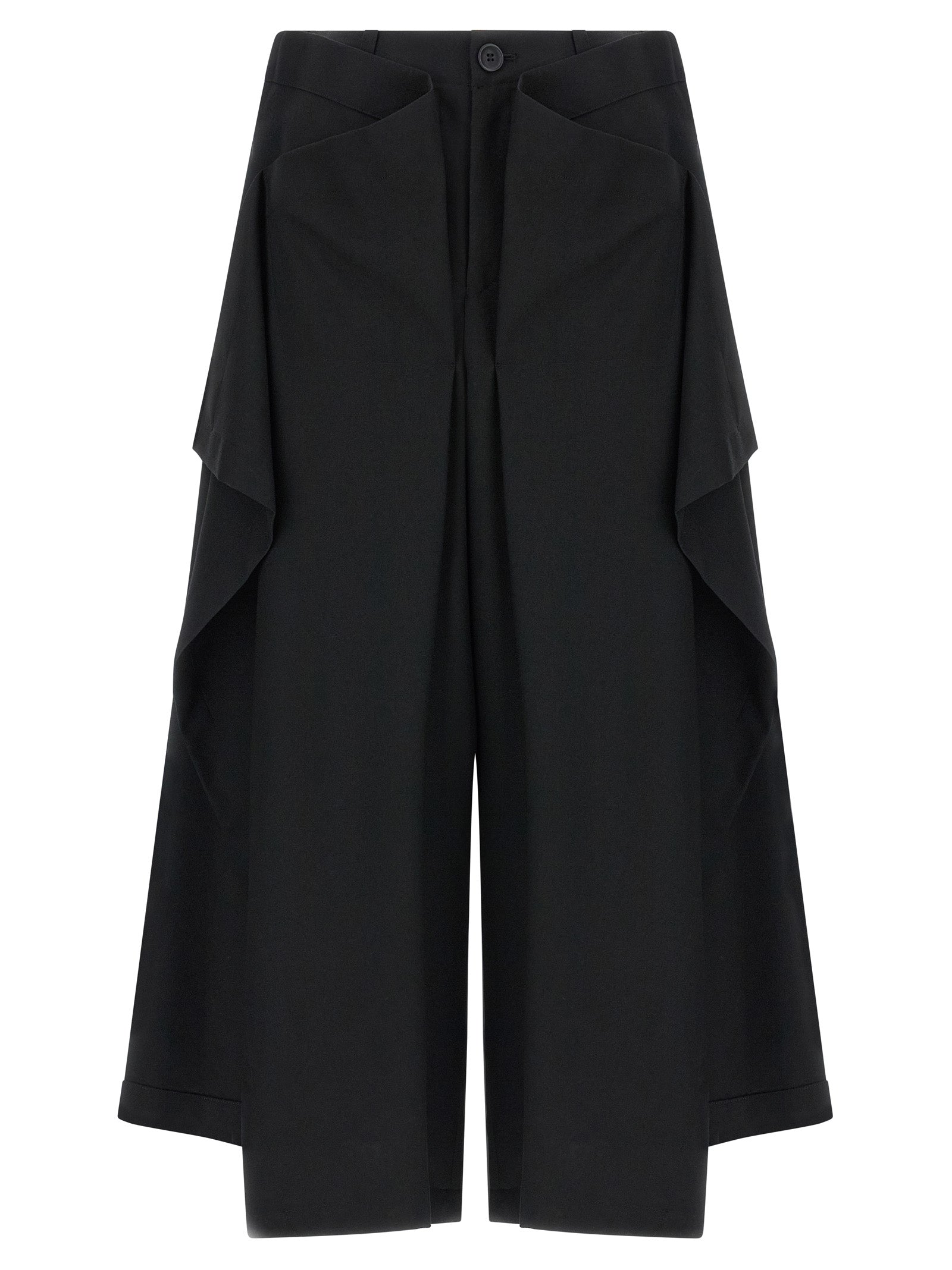 Issey Miyake Black Wool Casual Women's Pants