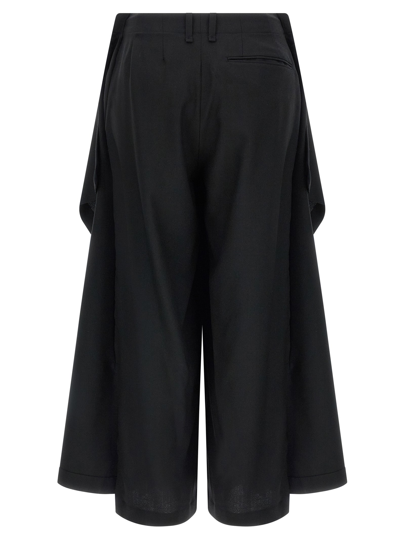 Issey Miyake Black Wool Casual Women's Pants