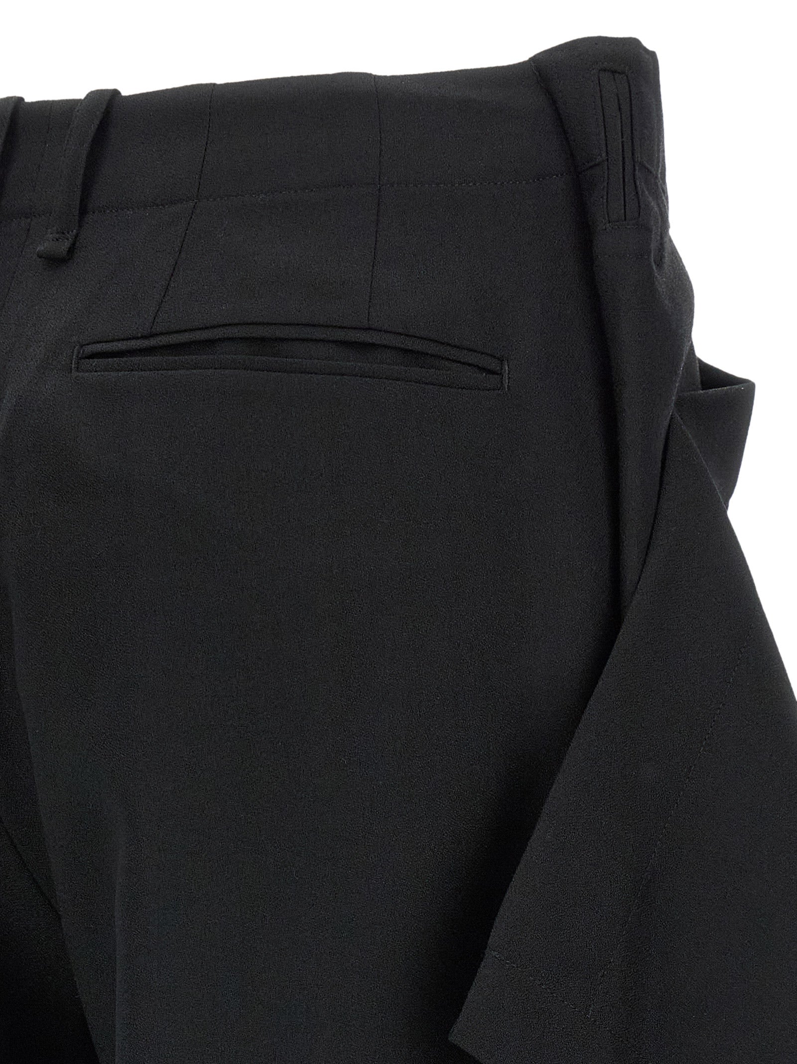 Issey Miyake Black Wool Casual Women's Pants