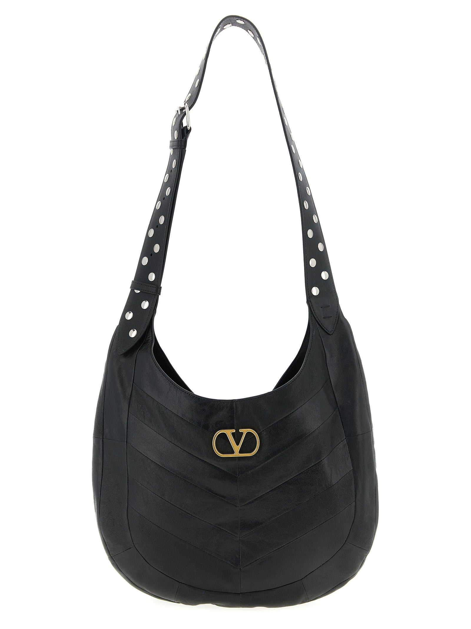 Valentino Garavani Black Lamb Leather Shoulder  Bag
