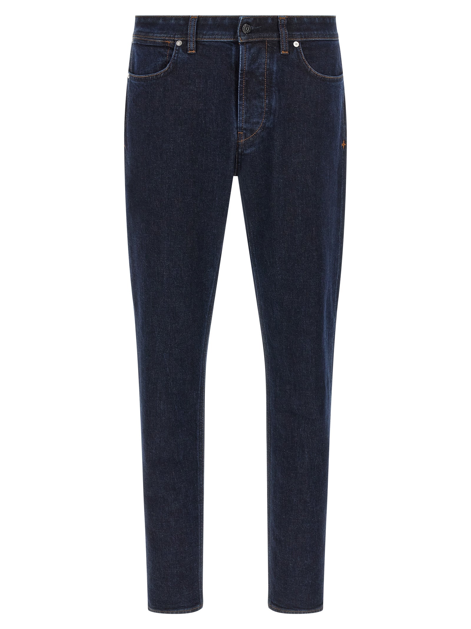 Stone Island Blue Cotton Straight-Leg Men's Jeans
