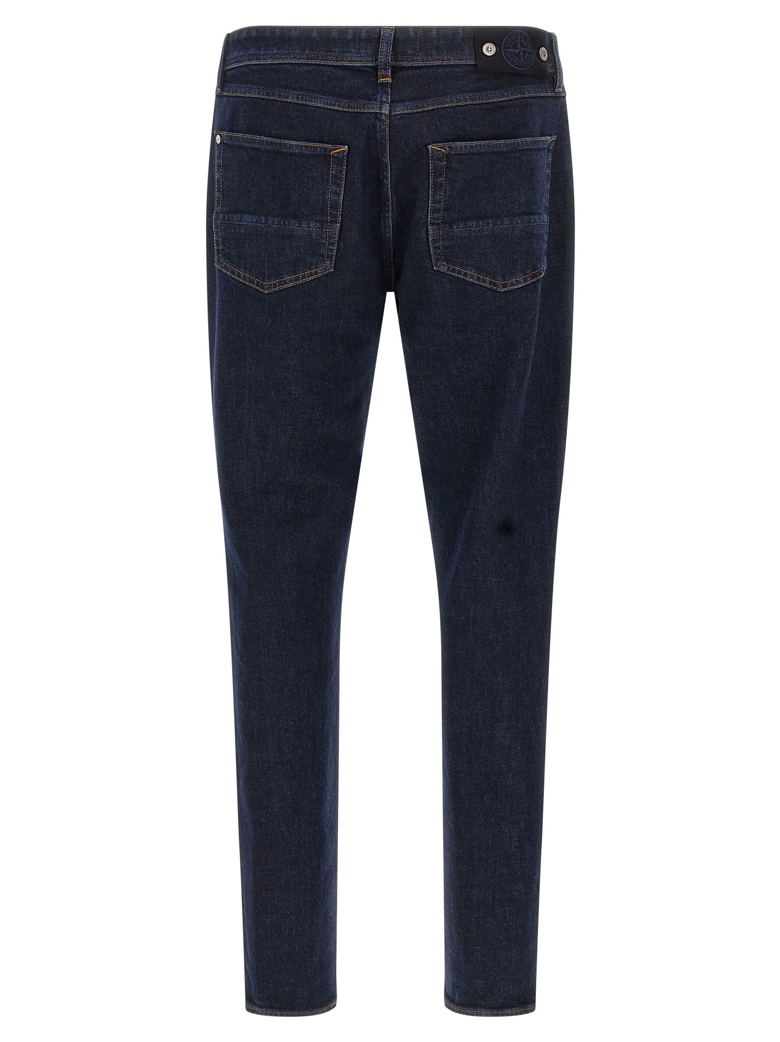 Stone Island Blue Cotton Straight-Leg Men's Jeans