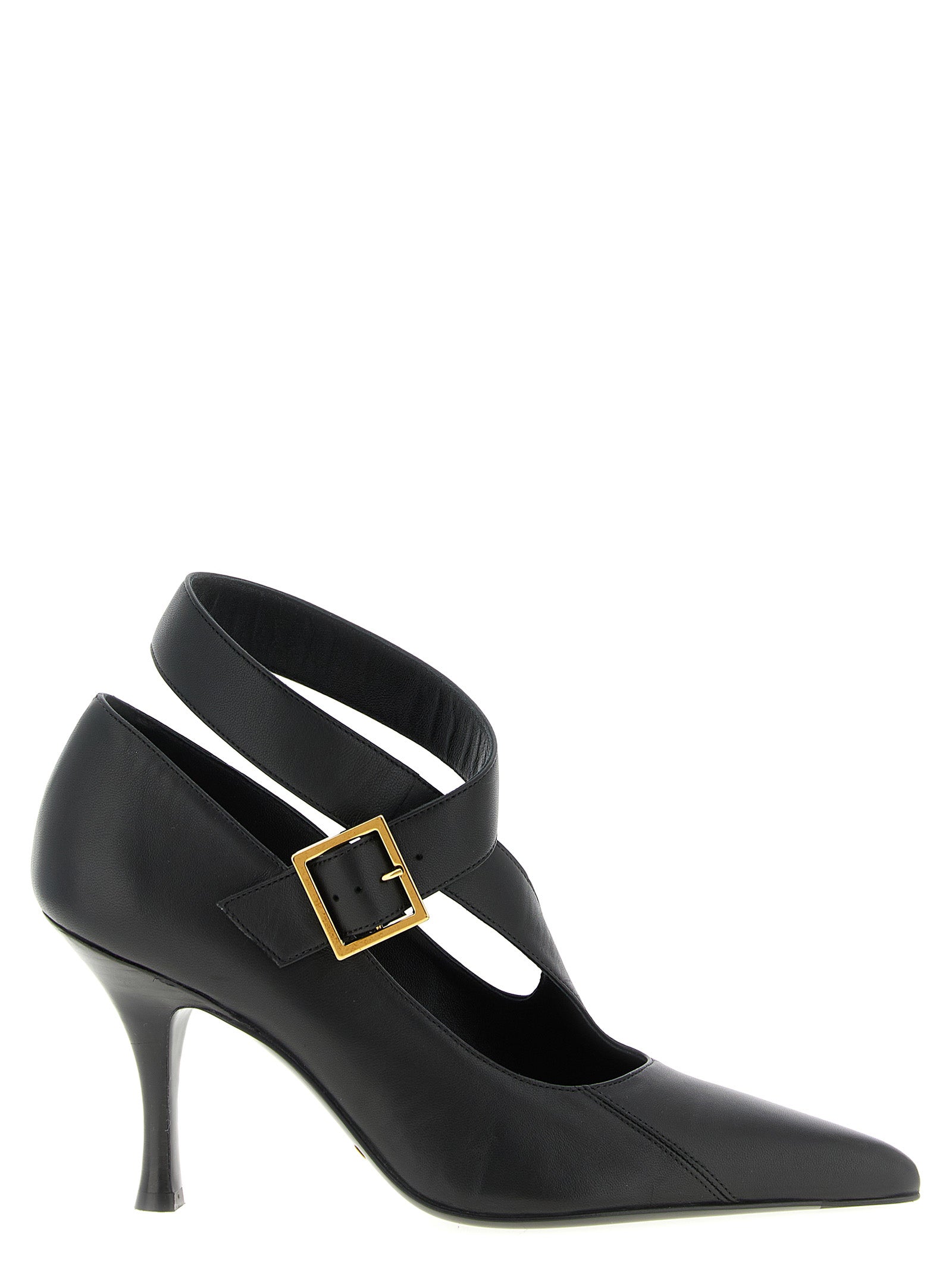 Khaite Black Lamb Leather High Heel Women's Pumps