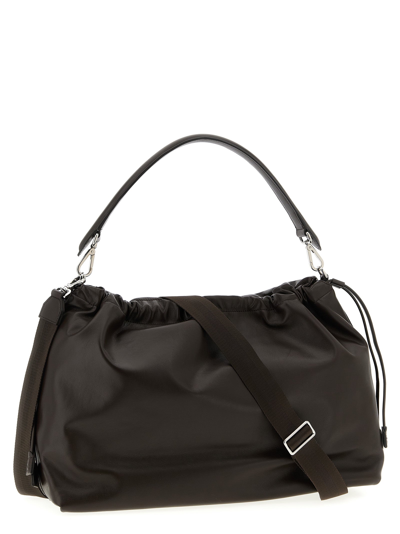 Fendi Brown Calfskin Men's Handbag