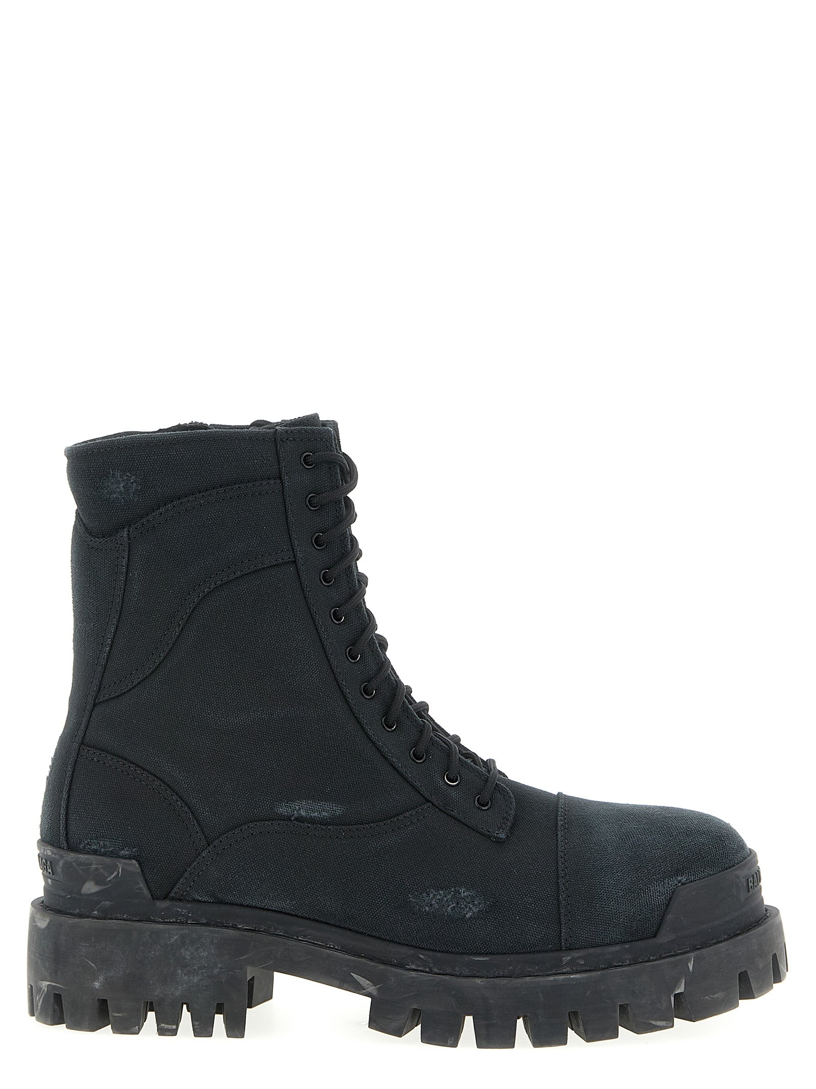 Balenciaga Black Cotton Chelsea Men's Boots