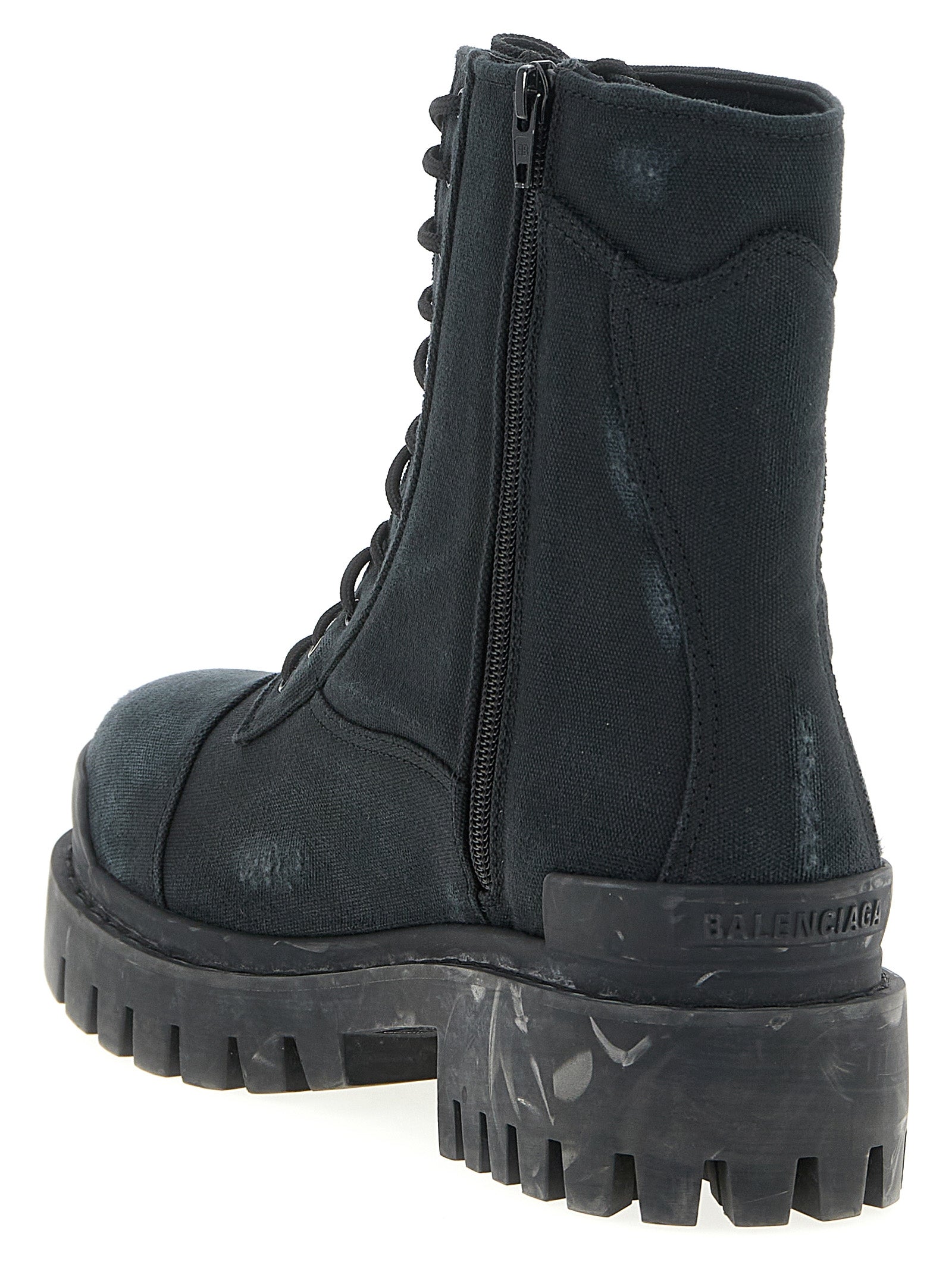 Balenciaga Black Cotton Chelsea Men's Boots