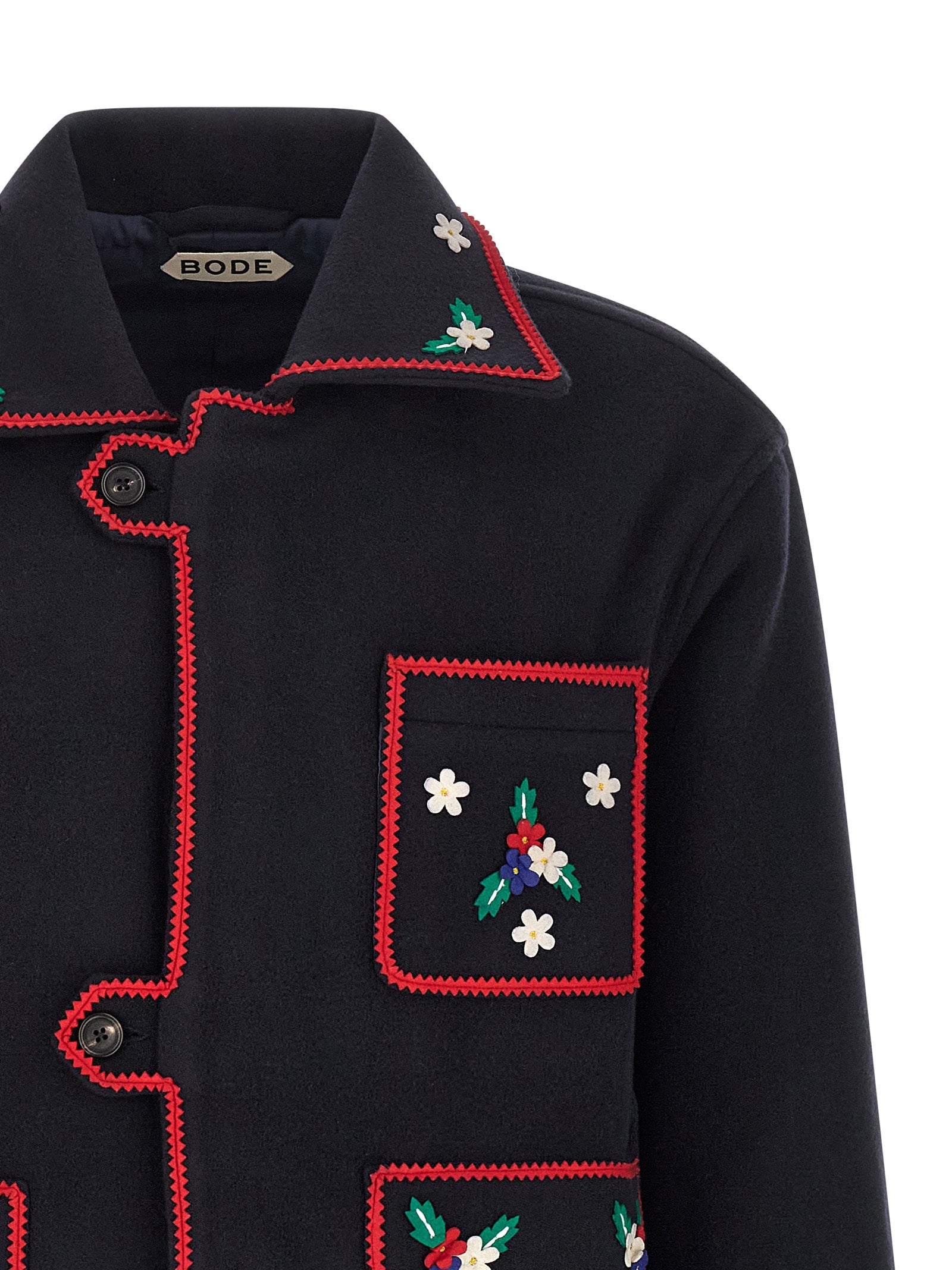 BODE Blue Wool Full-Length Men's Jacket