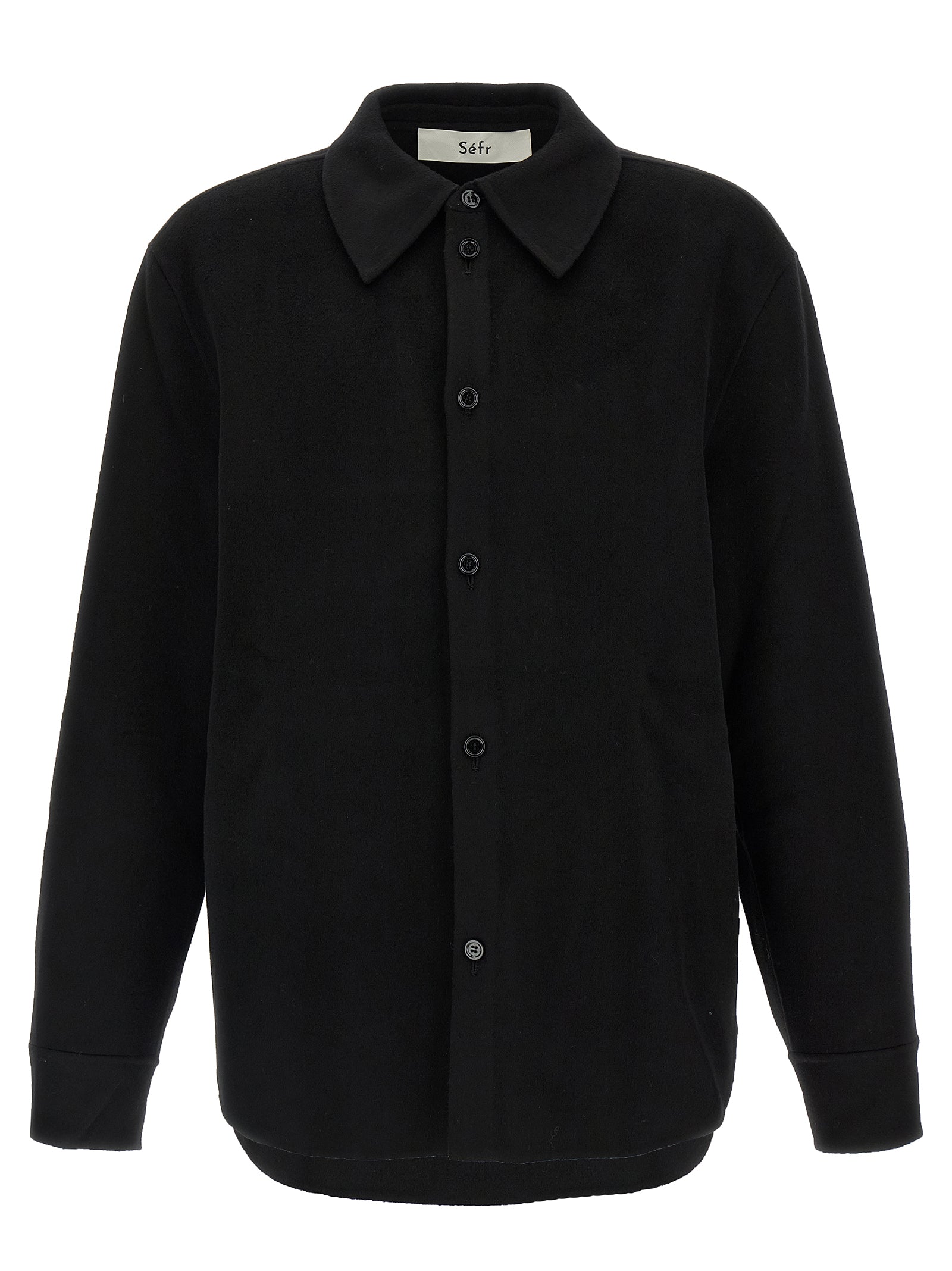 SÉFR Black Wool Men's Blouse