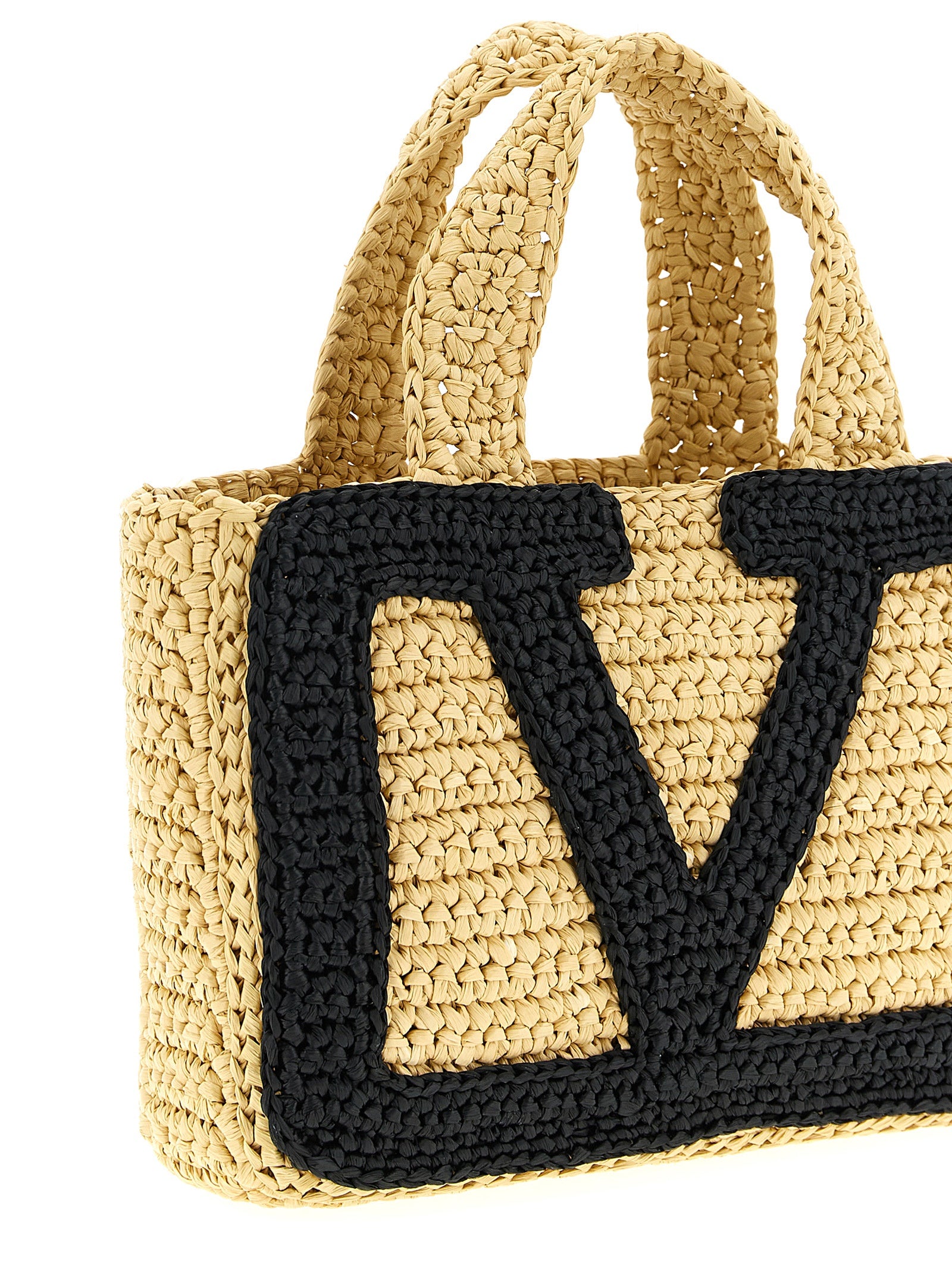 Valentino Garavani Black Viscose Tote Women's Bag