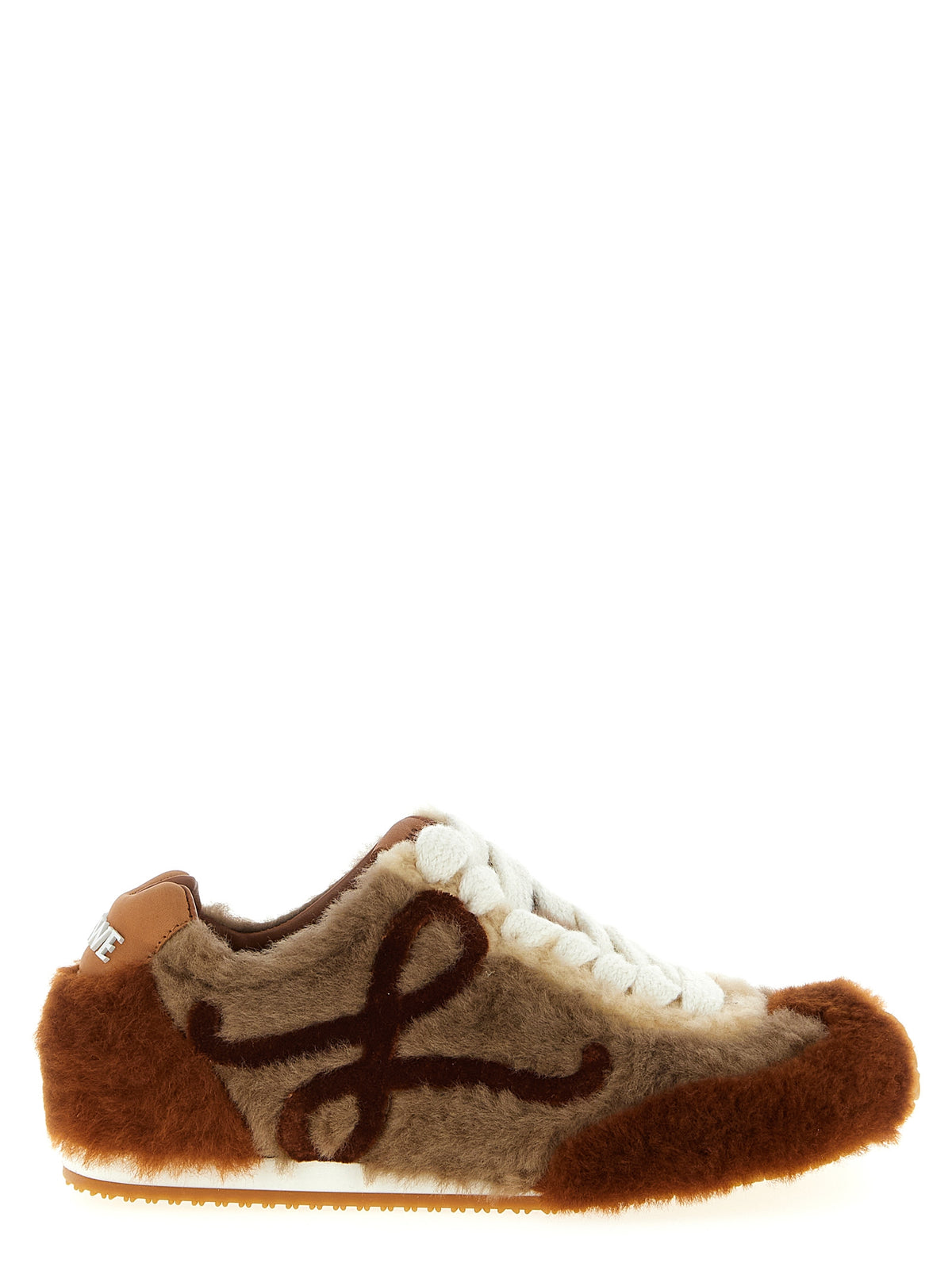 Loewe Brown Lamb Leather Low Top Women's Sneakers