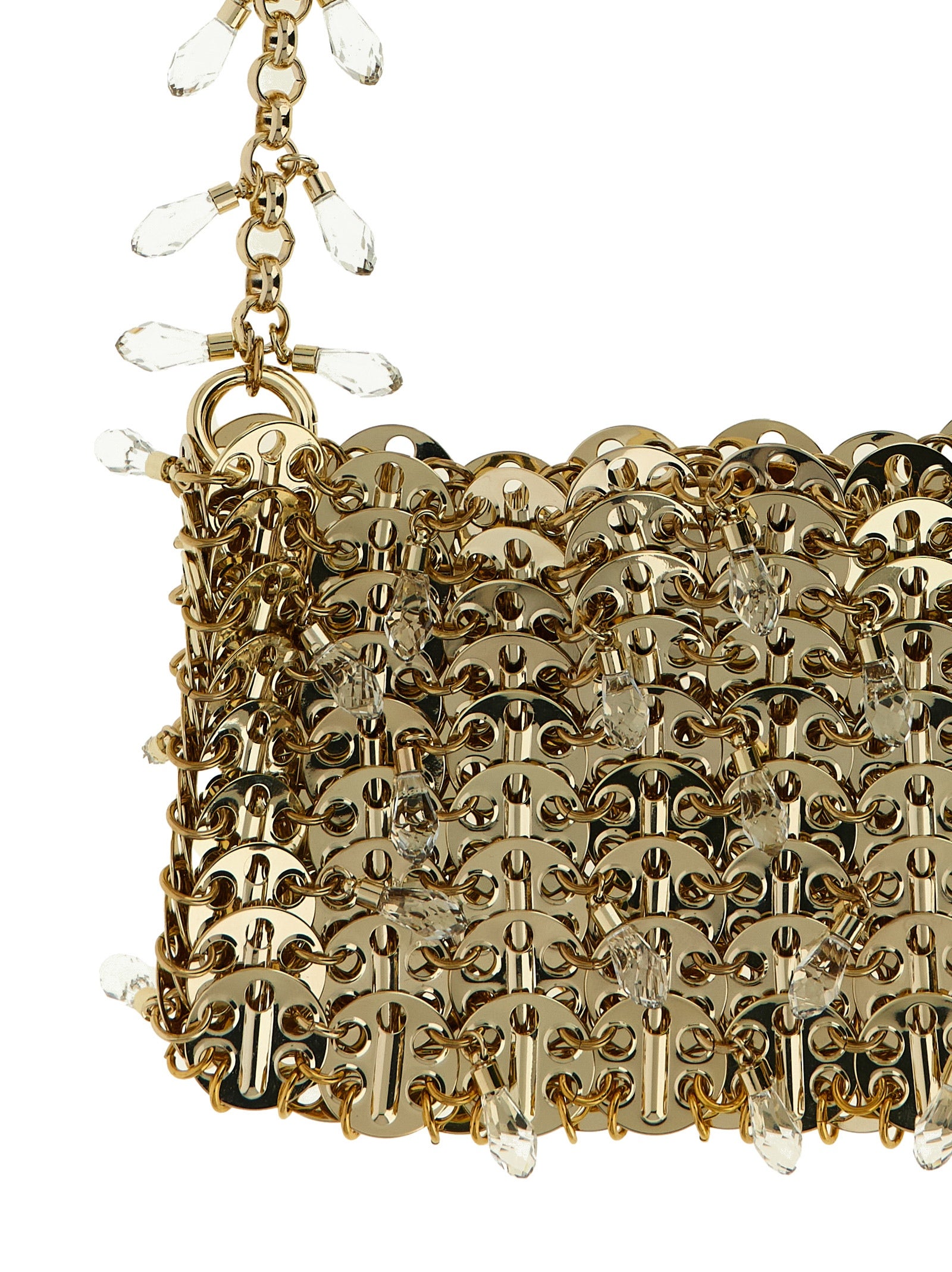 Paco Rabanne Gold Brass Shoulder Women's Bag
