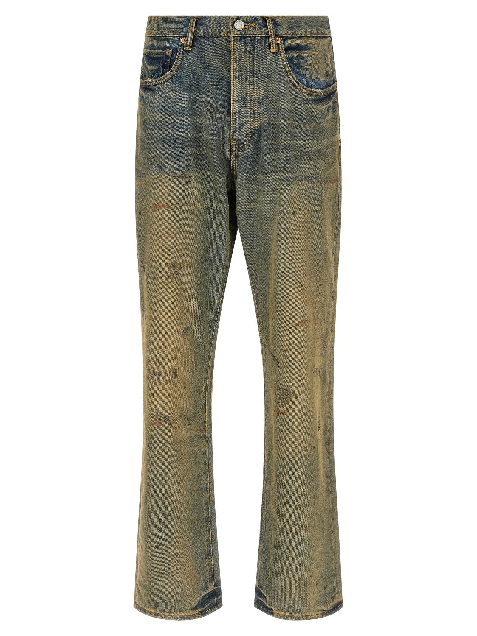 PURPLE Bicolor Cotton Straight-Leg Men's Jeans