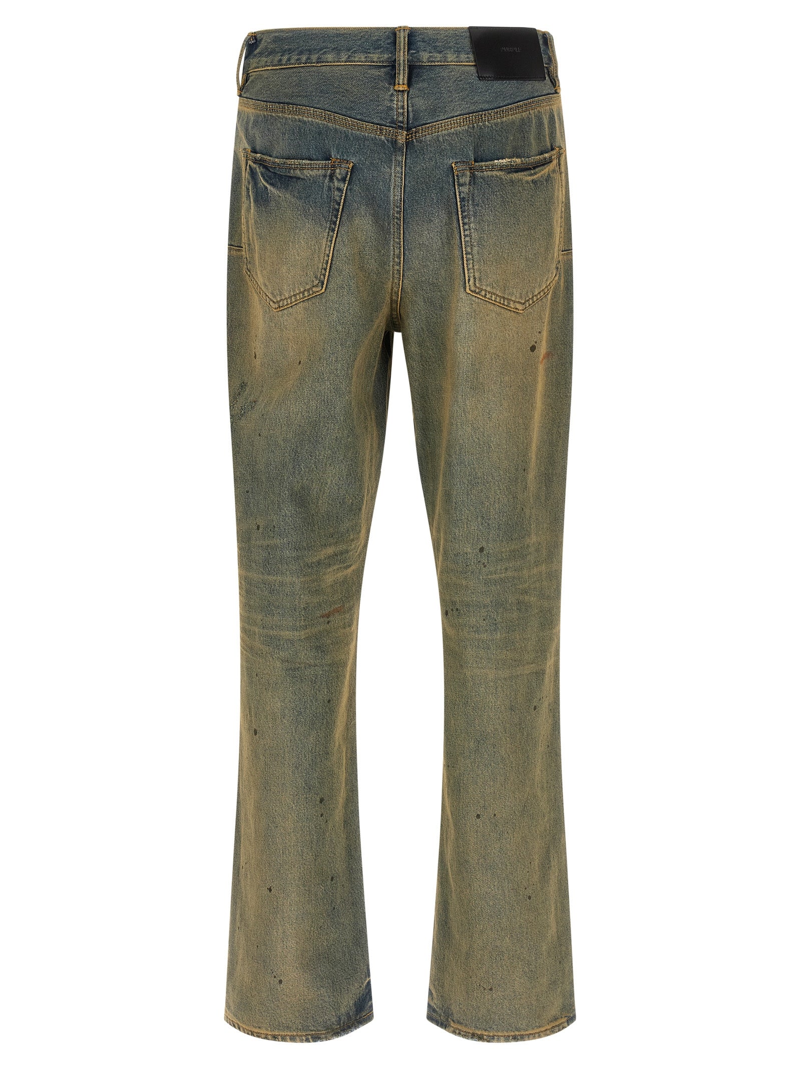 PURPLE Bicolor Cotton Straight-Leg Men's Jeans