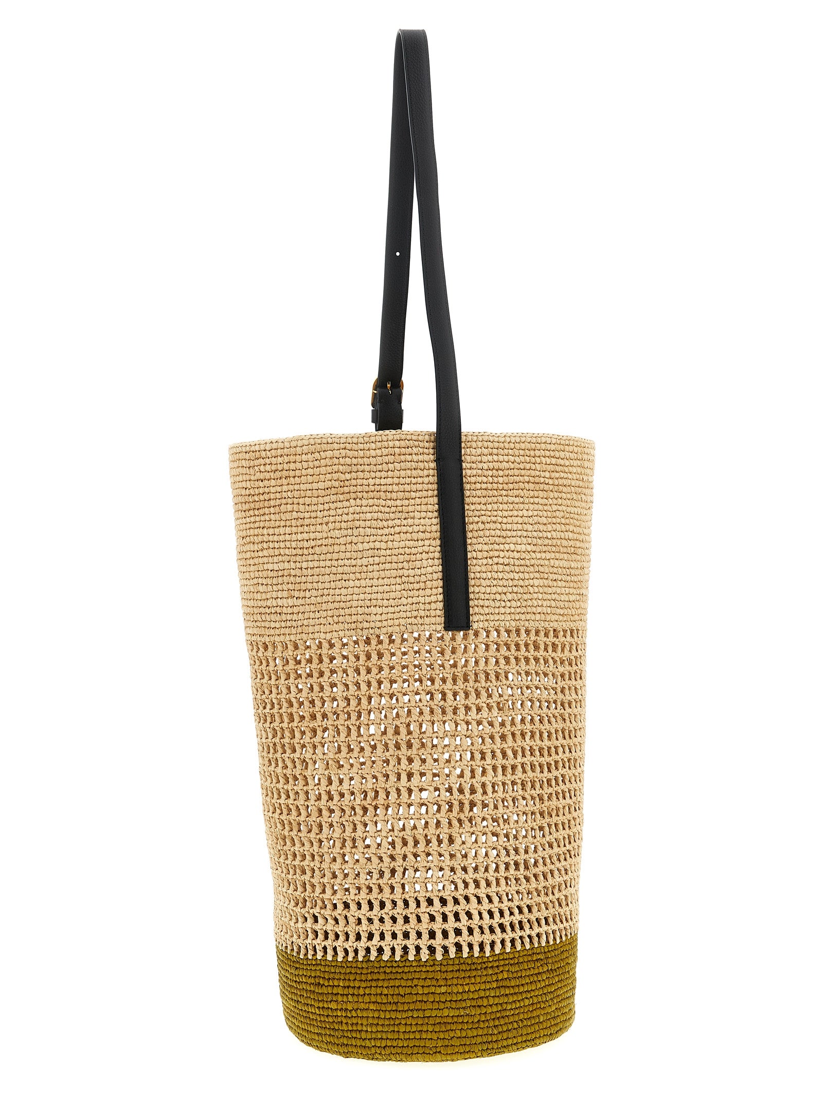 Khaite Beige Sisal Shoulder Women's Bag