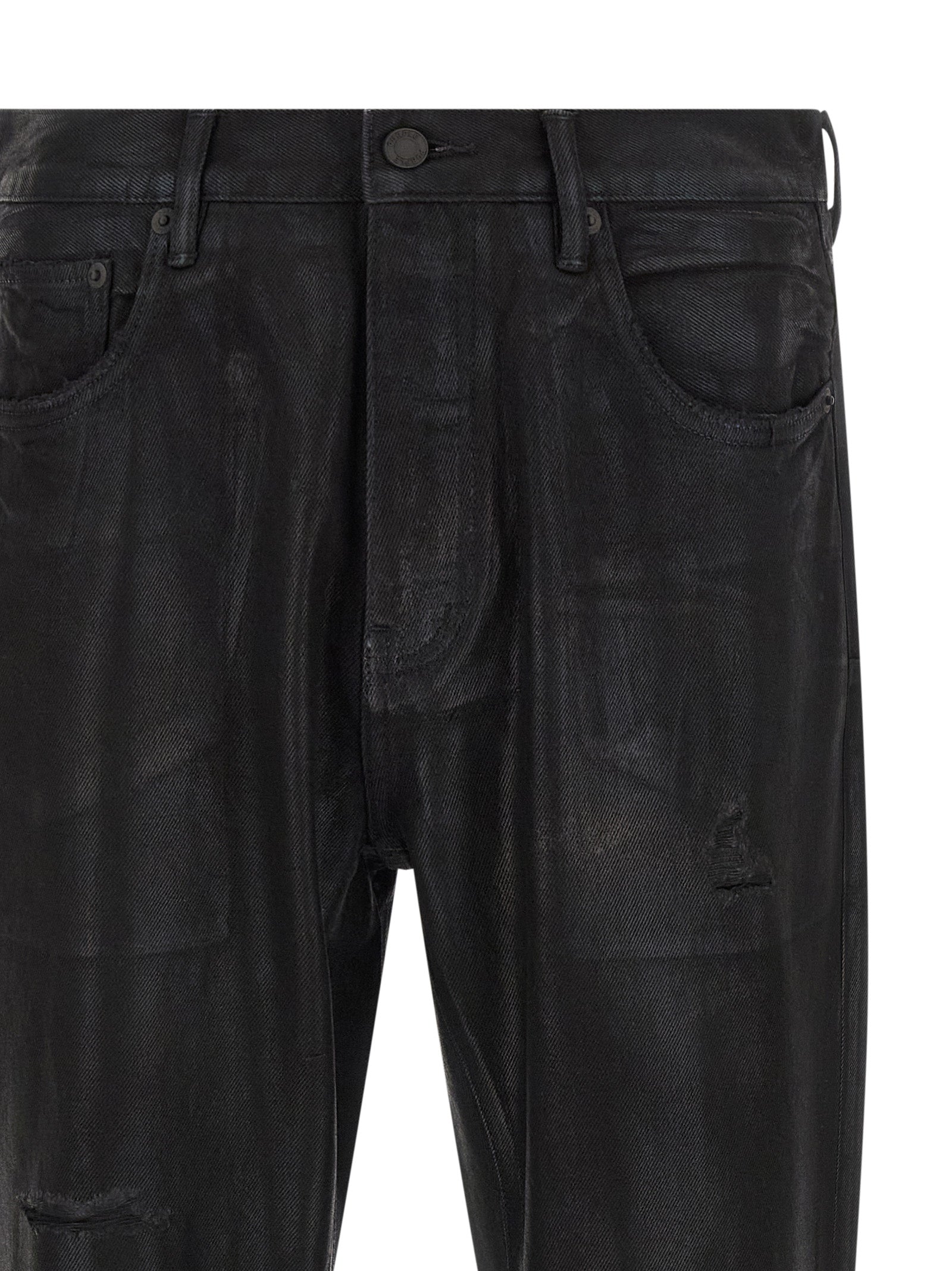 PURPLE Black Cotton Flared Men's Jeans