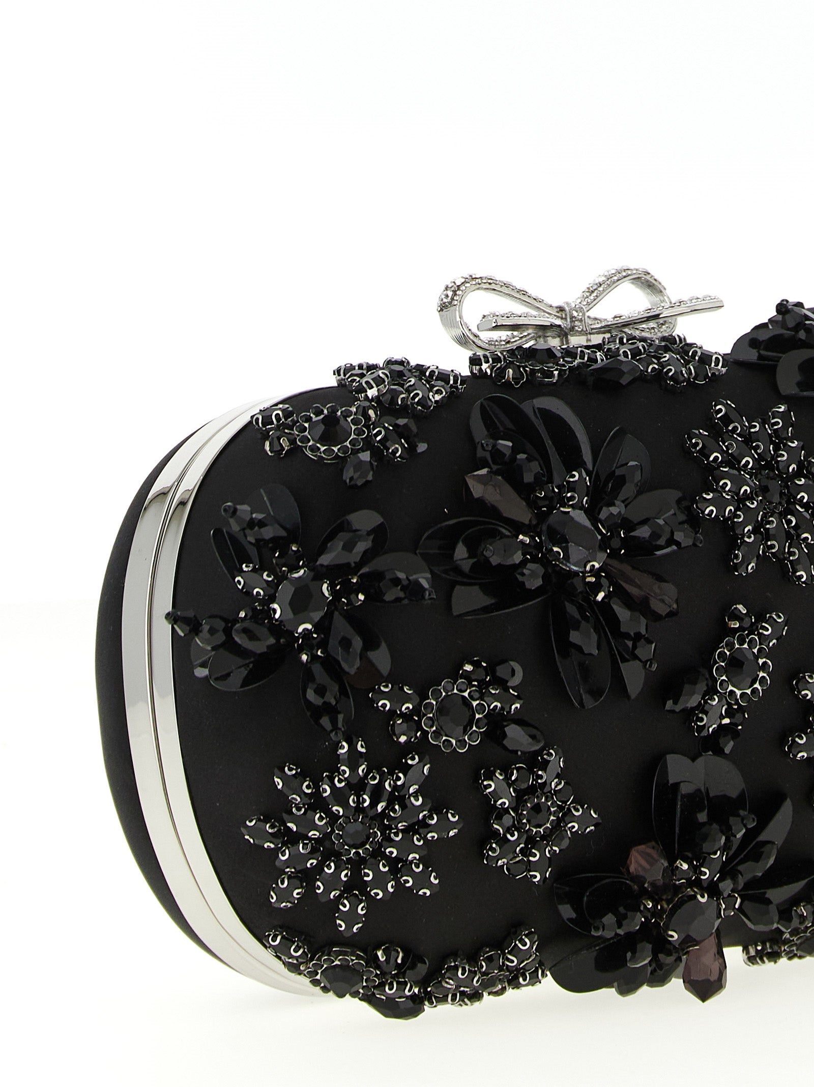Self-Portrait Black Polyester Clutch Women's Bag