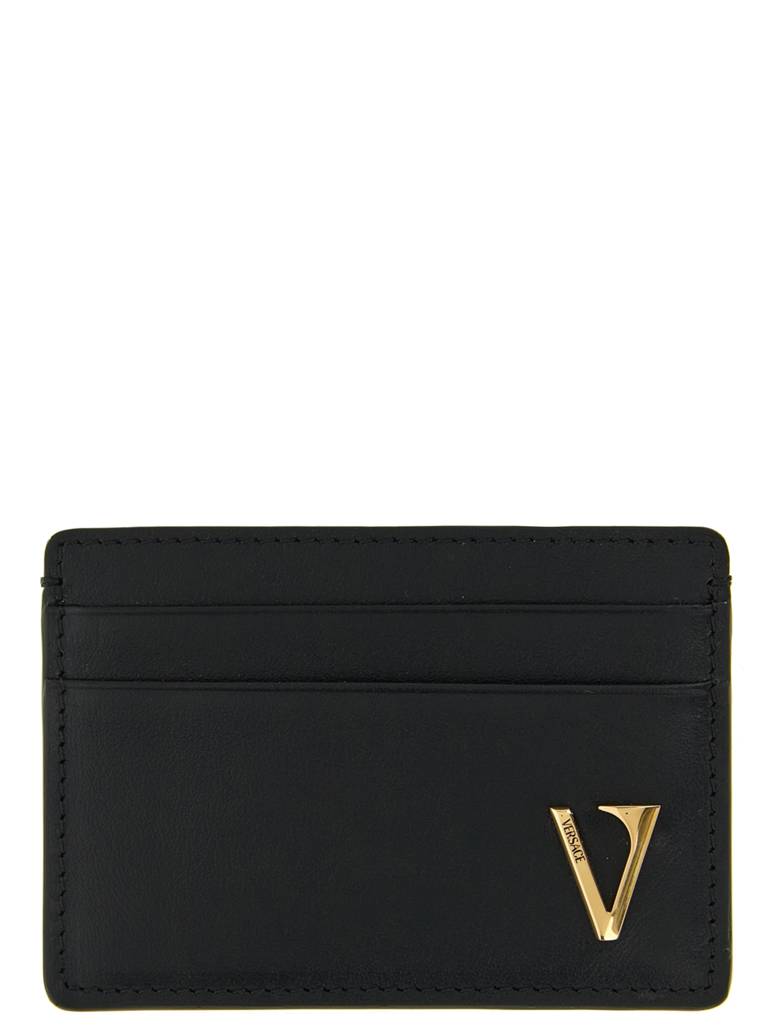 Versace Black Calfskin Men's Cardholder