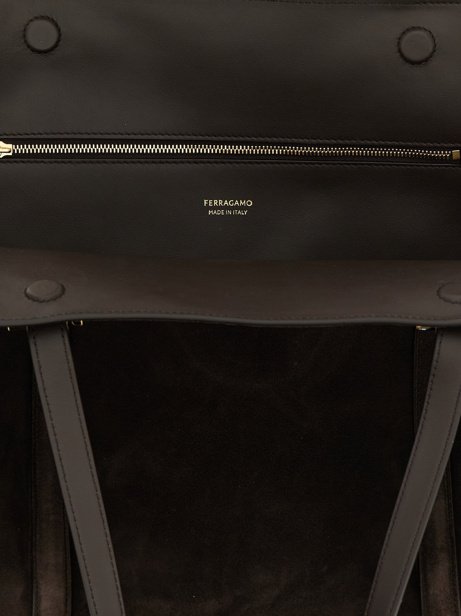 Ferragamo Brown Goatskin Shoulder Women's Bag