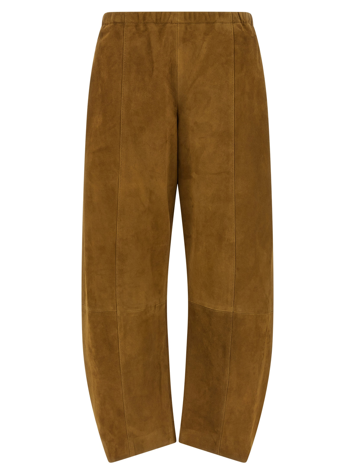 Khaite Brown Leather Women's Pants