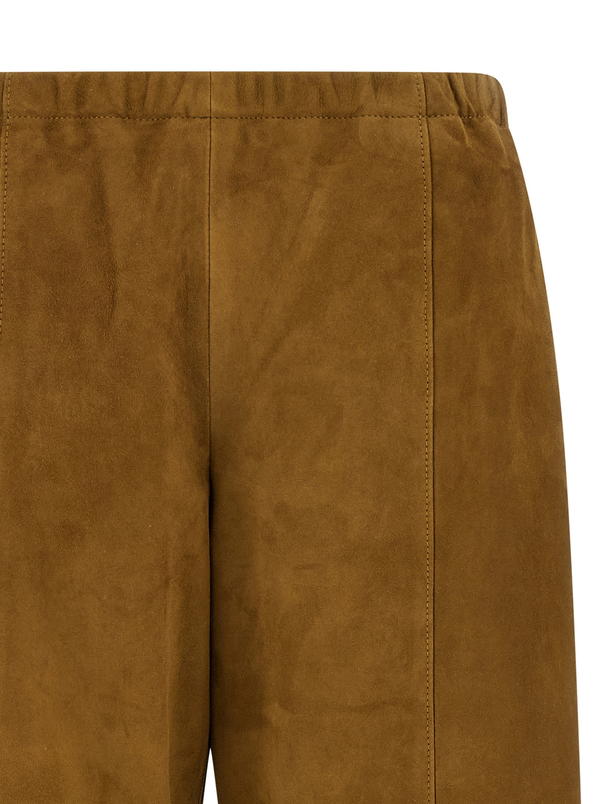 Khaite Brown Leather Women's Pants