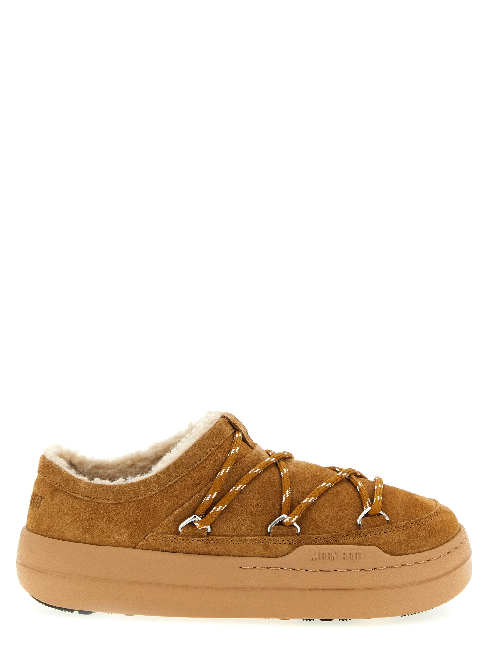 Moon Boot Brown Suede Leather Women's Mules
