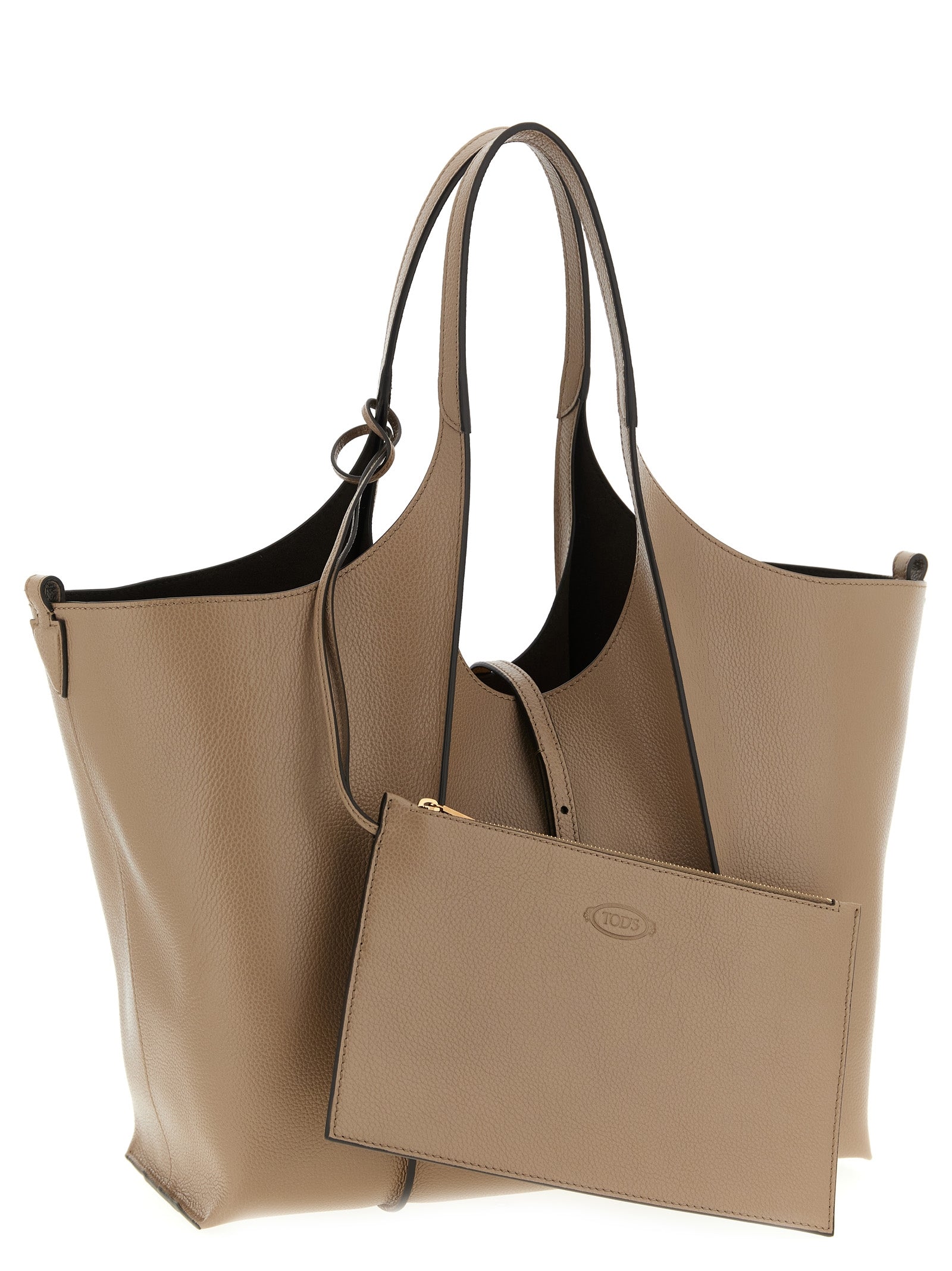 Tod's Beige Calfskin Tote Women's Bag
