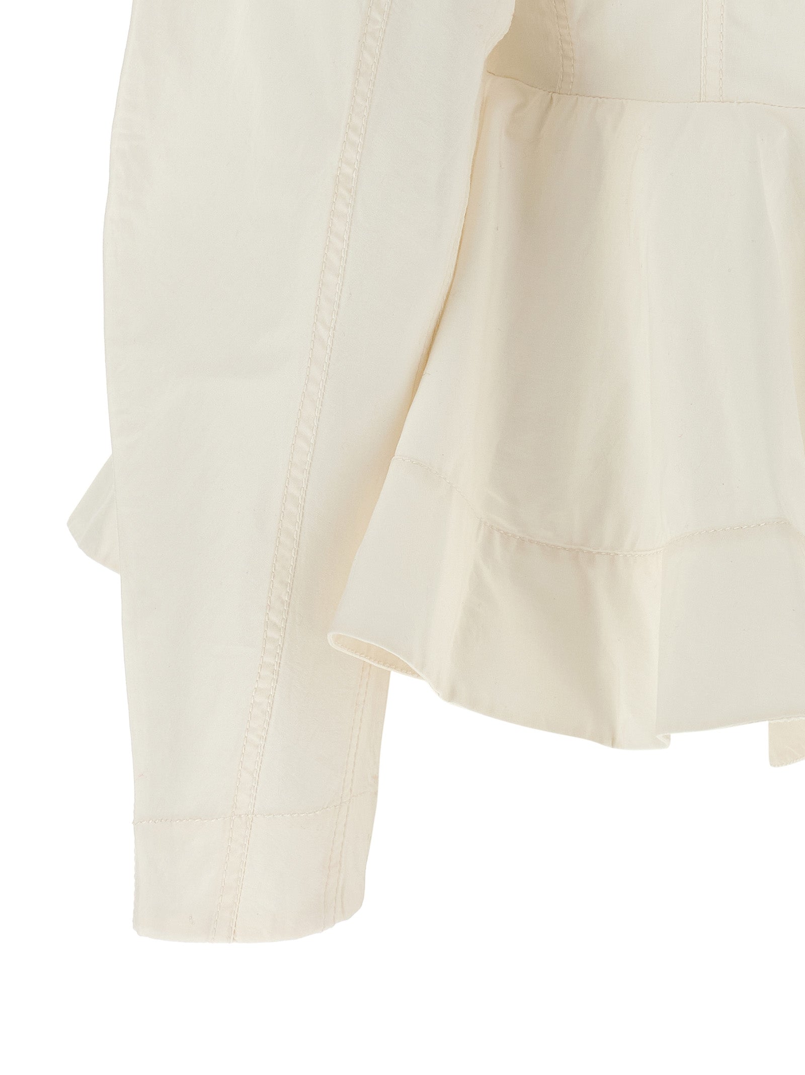 Ganni White Cotton Women's Blouse