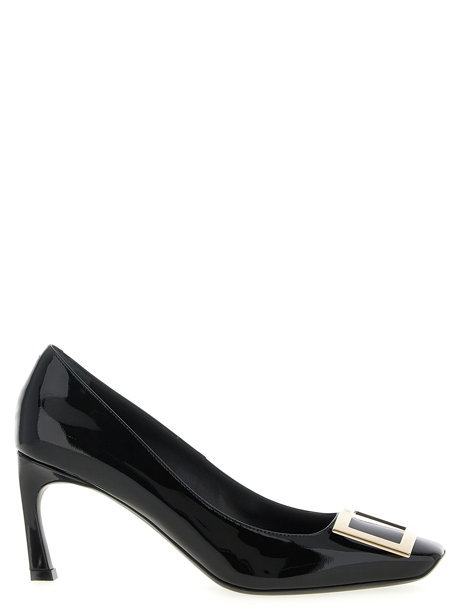 Roger Vivier Black Calfskin Mid Heel Women's Pumps