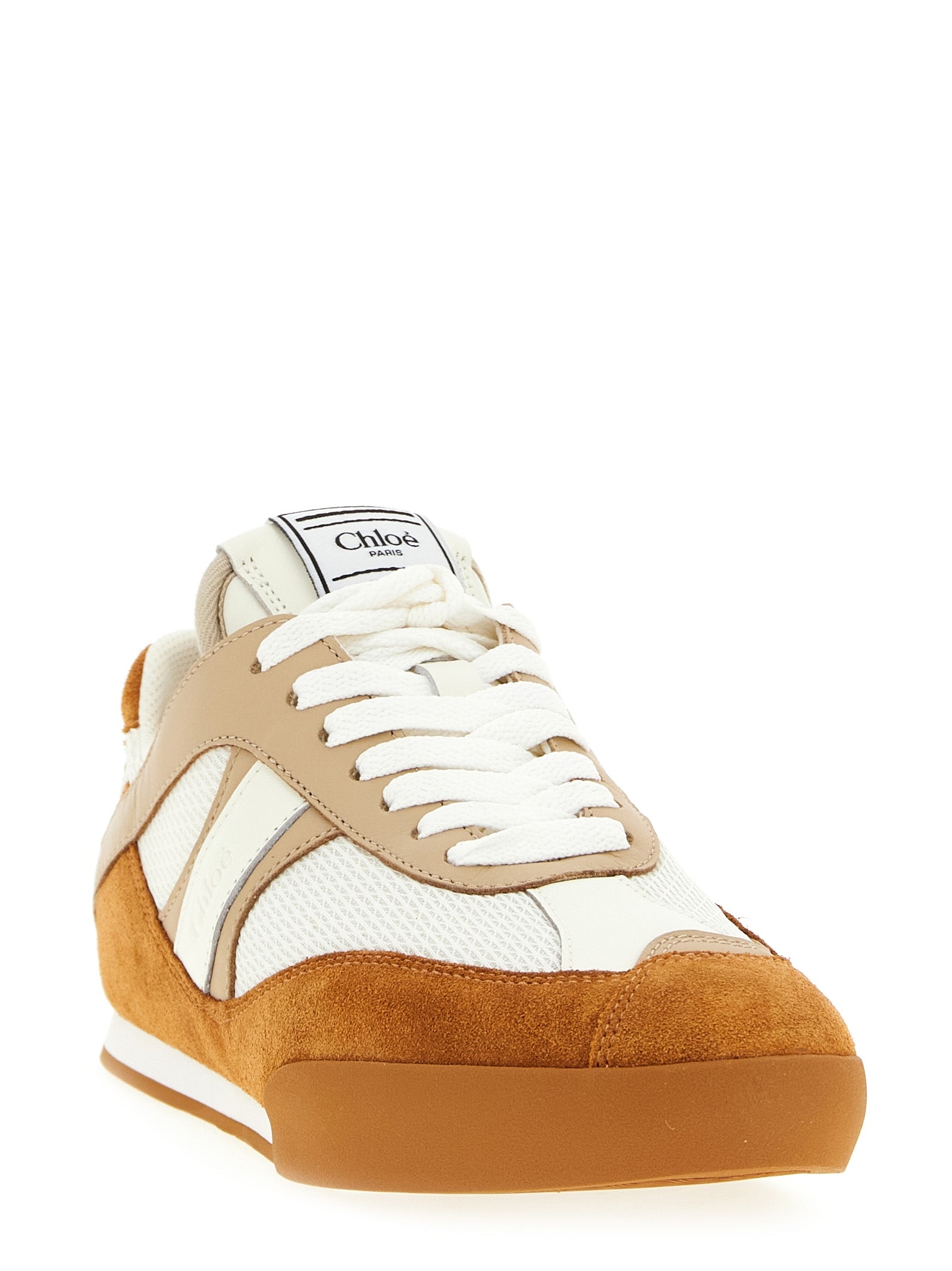Chloé Beige Polyester Low Top Women's Sneakers