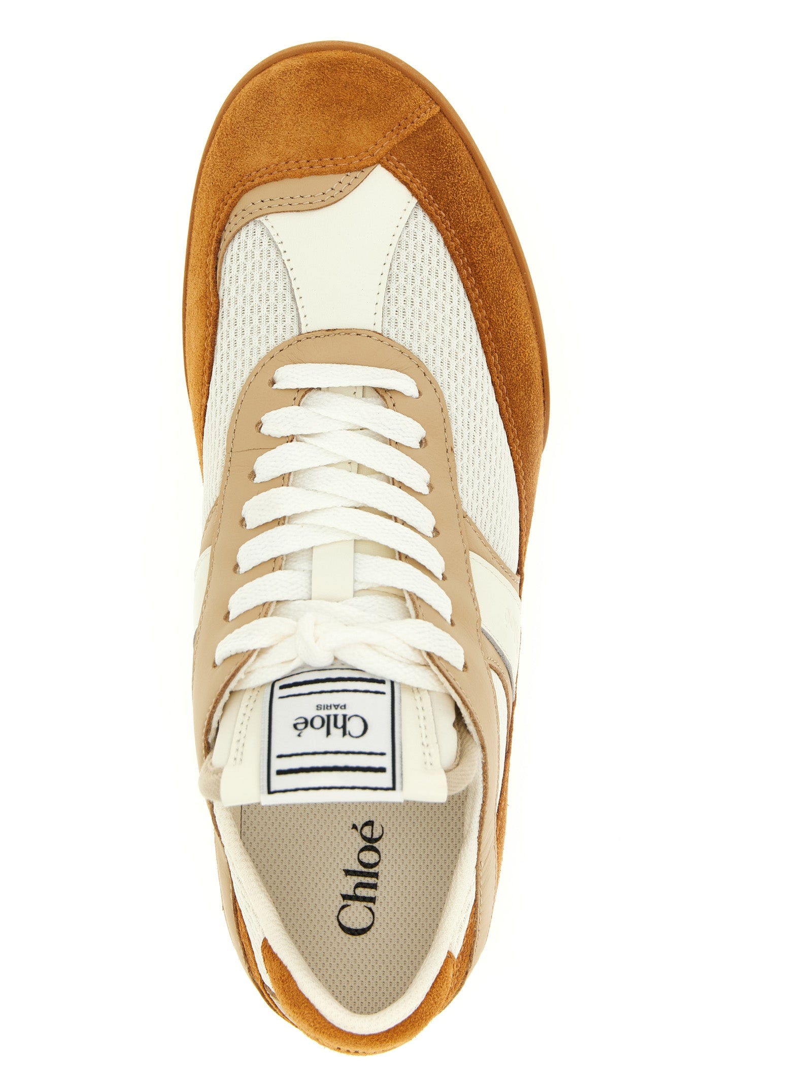 Chloé Beige Polyester Low Top Women's Sneakers