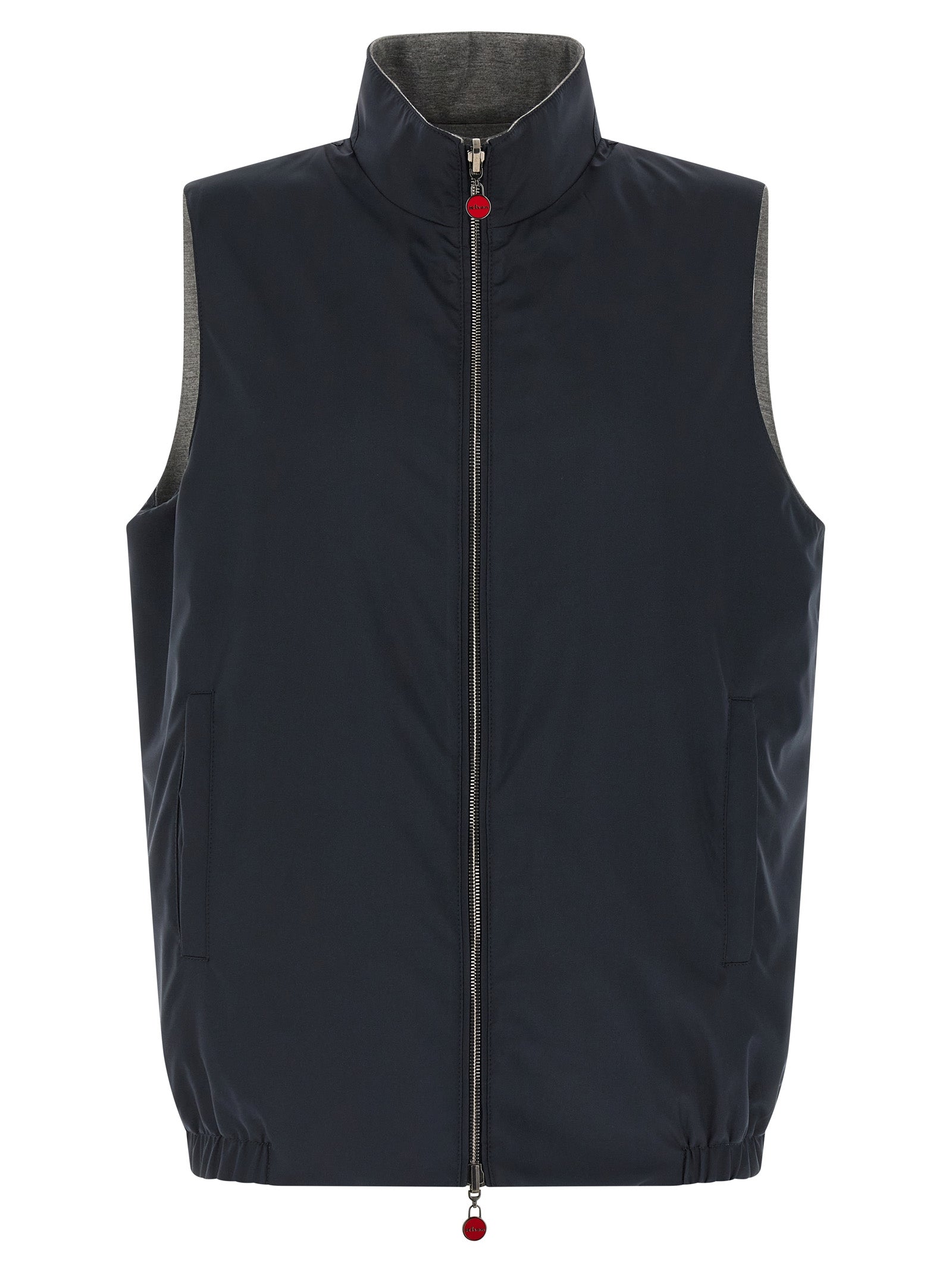 Kiton Blue Cotton Sleeveless Men's Jacket