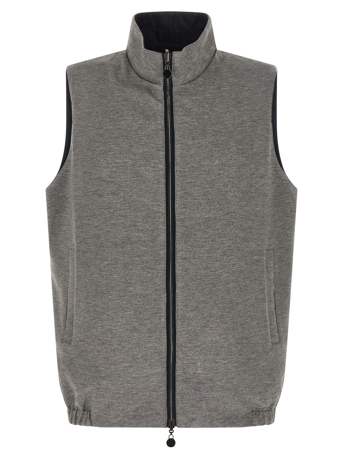 Kiton Blue Cotton Sleeveless Men's Jacket