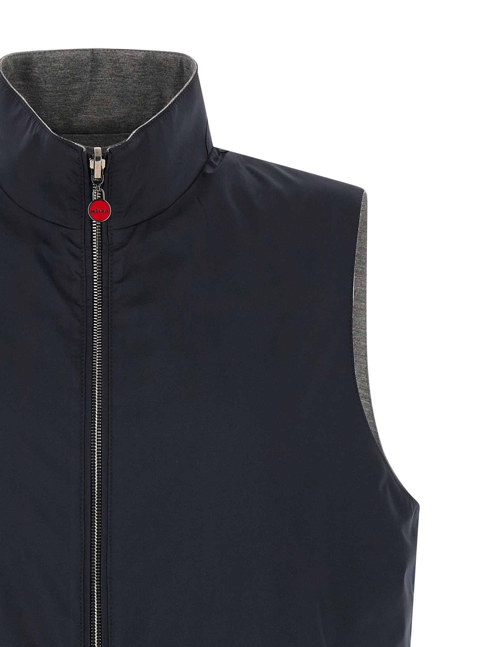 Kiton Blue Cotton Sleeveless Men's Jacket