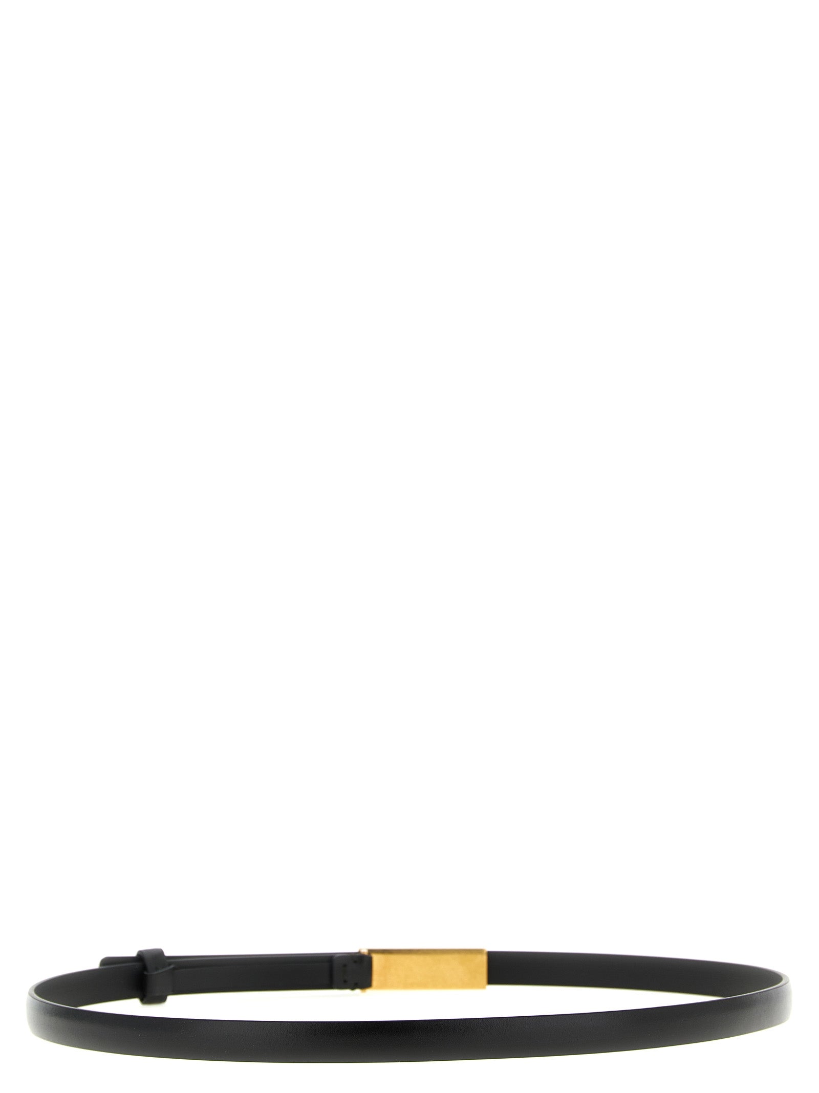 Khaite Black Calfskin Thin Women's Belt