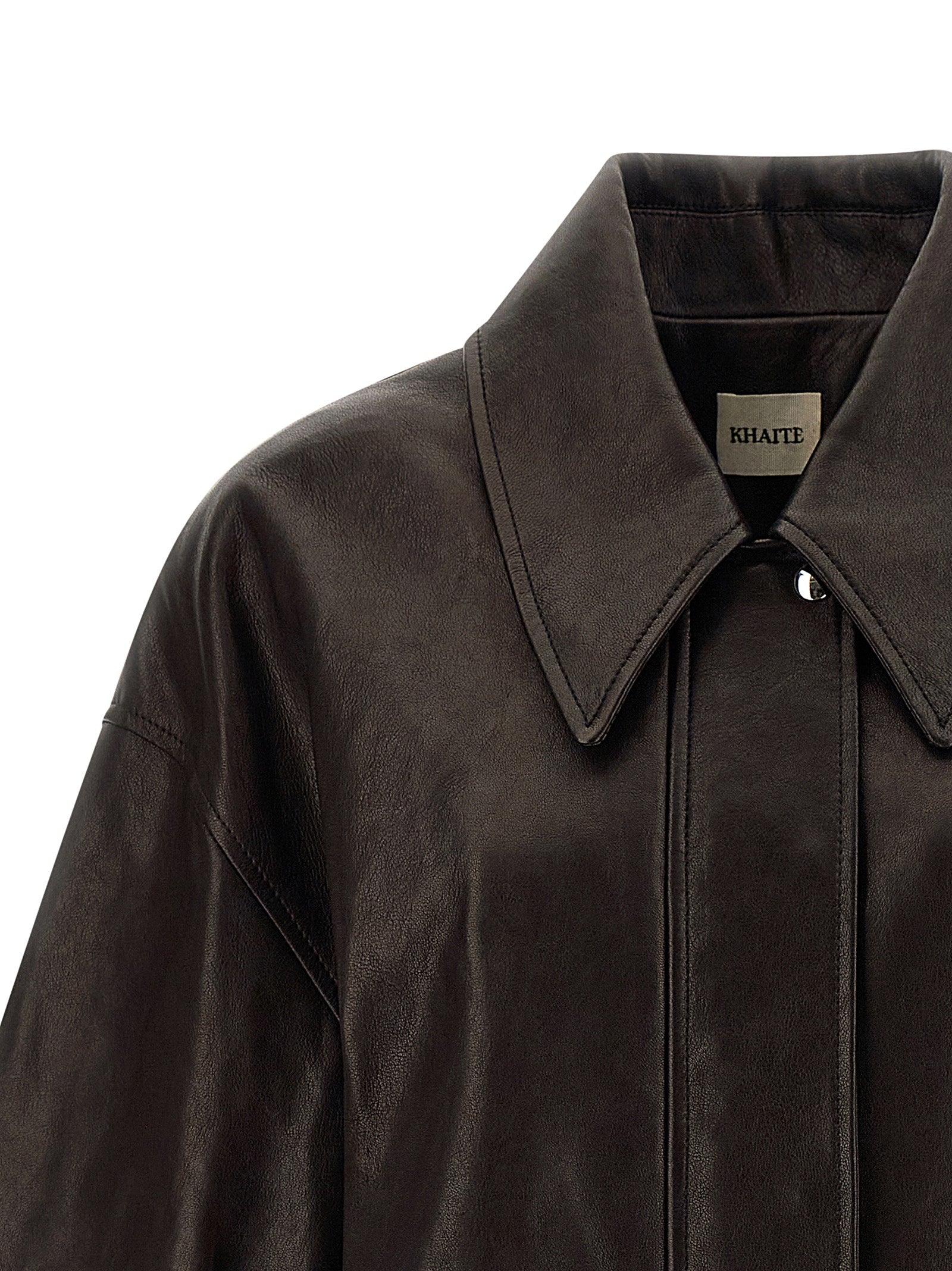 Khaite Brown Lamb Leather Leather Women's Jacket