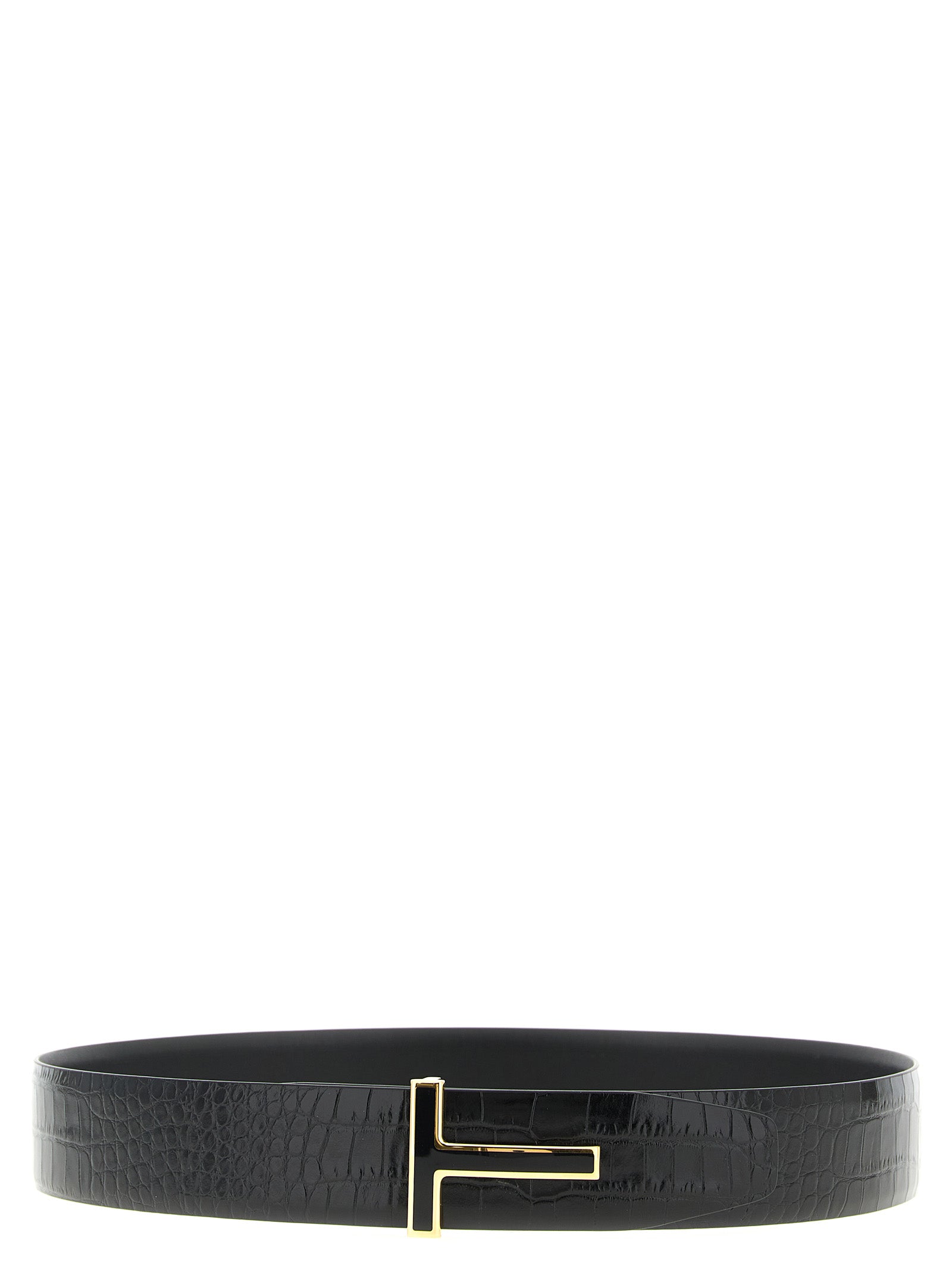 Tom Ford Black Calfskin Regular Men's Belt