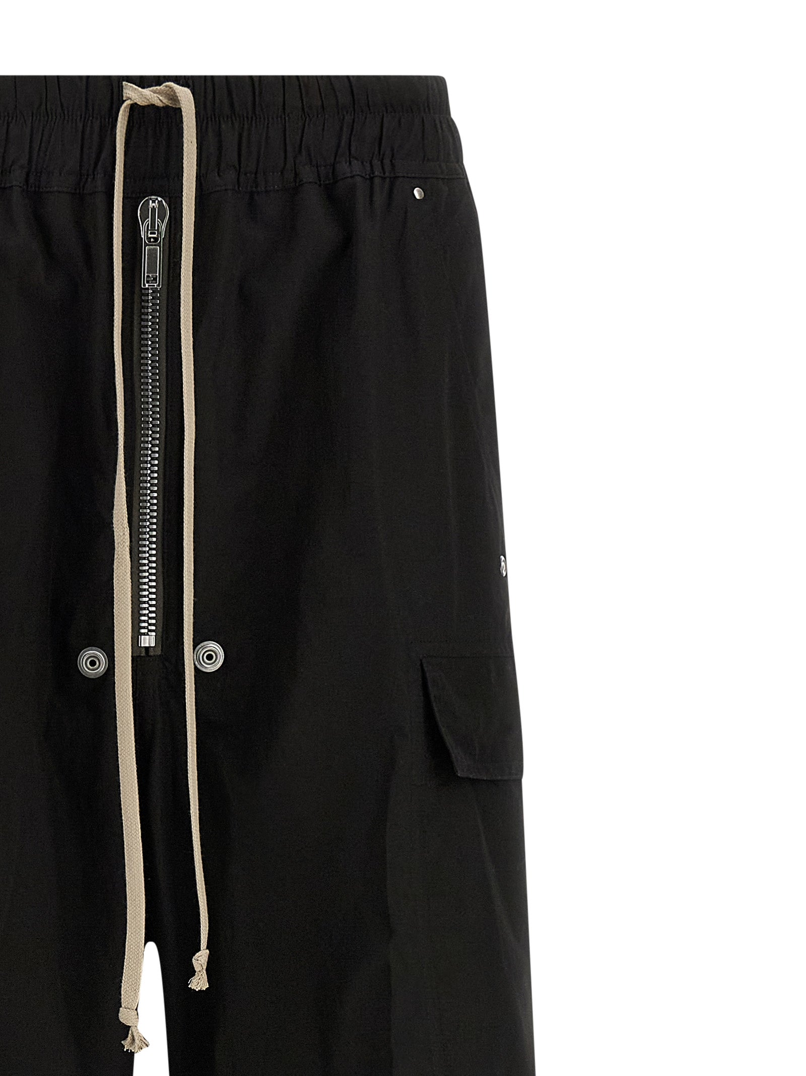 Rick Owens Black Cotton Cargo Women's Pants