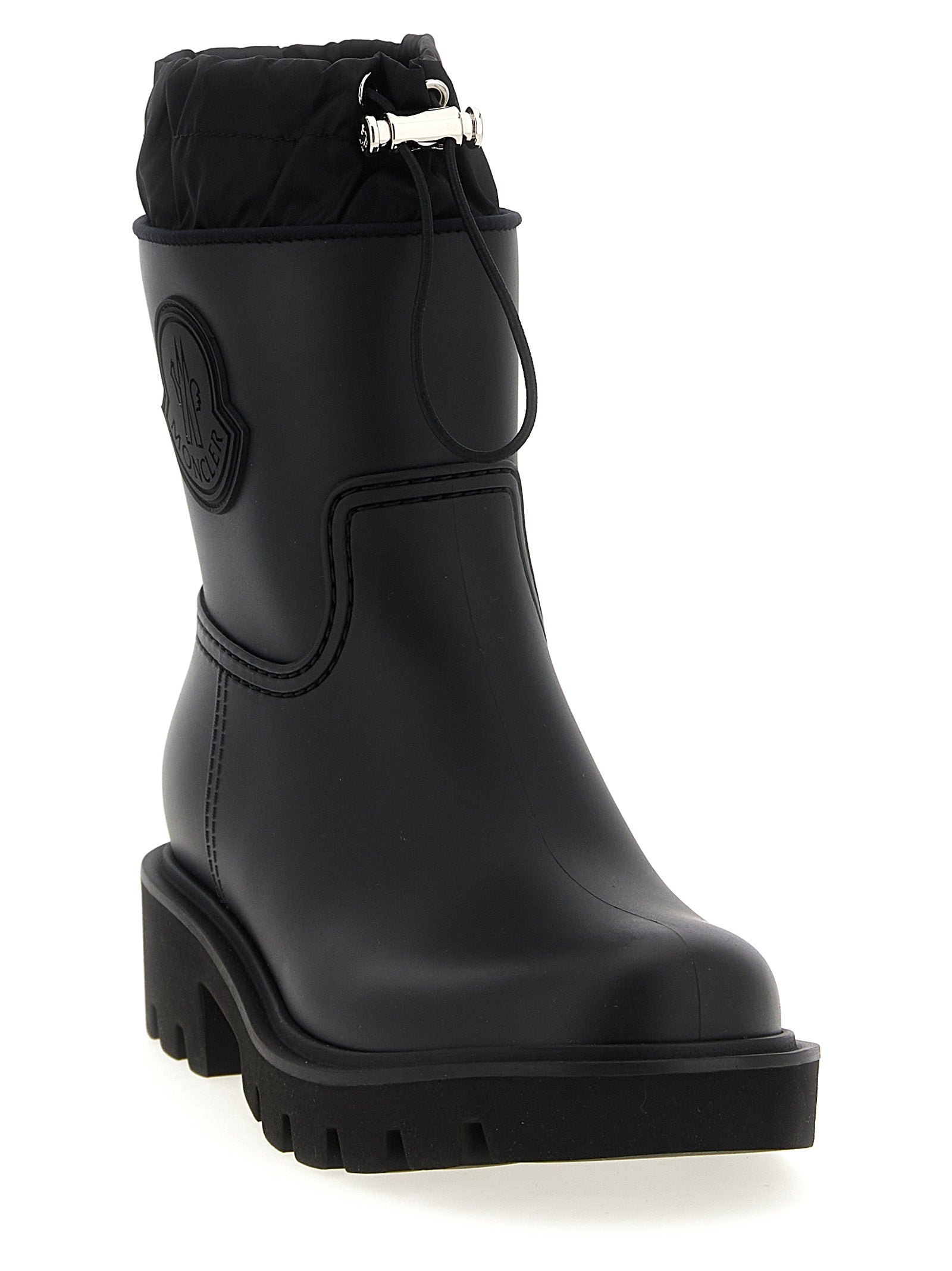 Moncler Black Pvc Ankle Women's Boots
