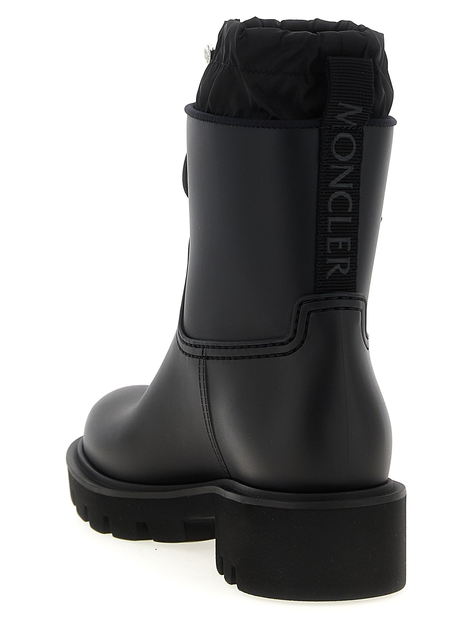 Moncler Black Pvc Ankle Women's Boots