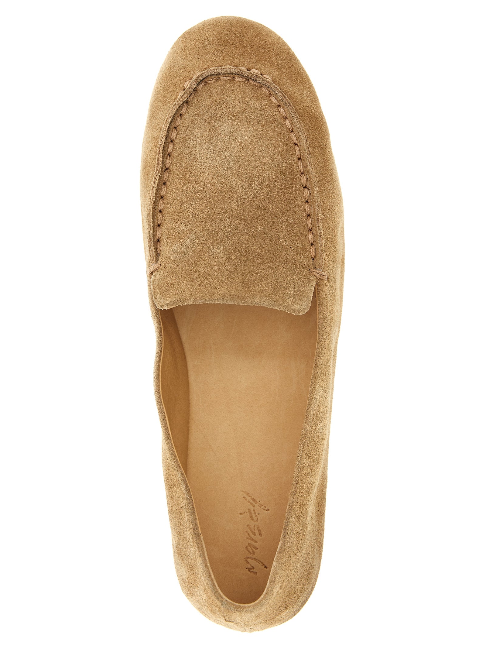 Marsell Beige Calfskin Slip-On Women's Loafers