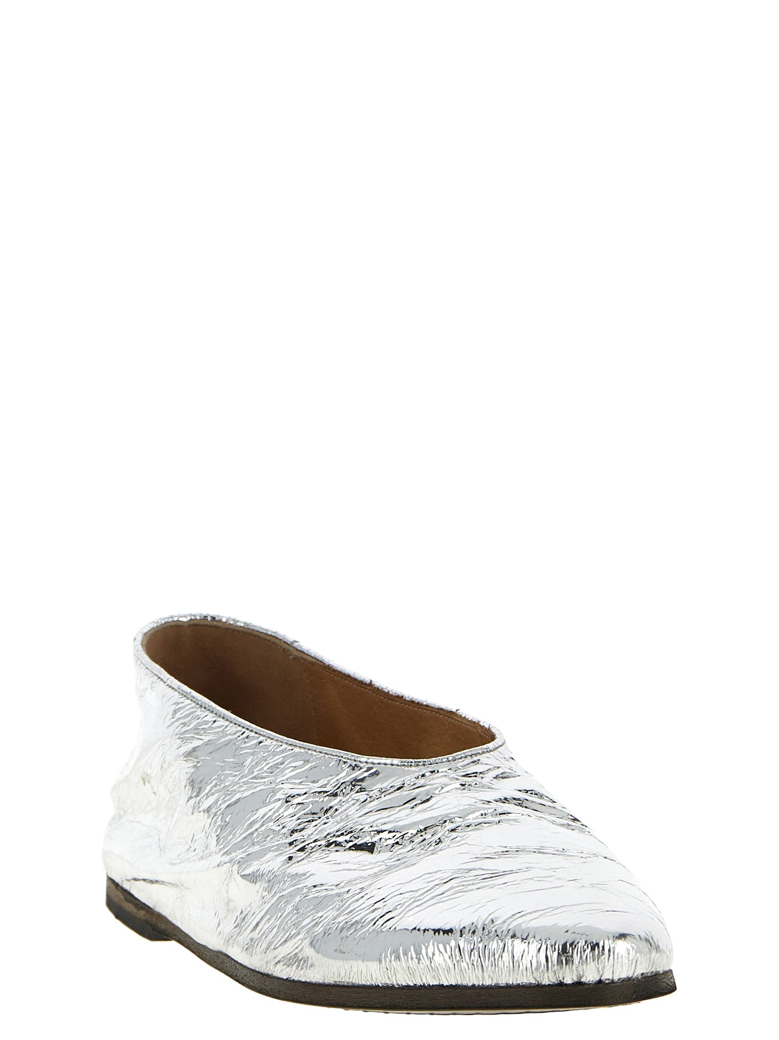 Marsell Silver Calfskin Ballet Women's Flats