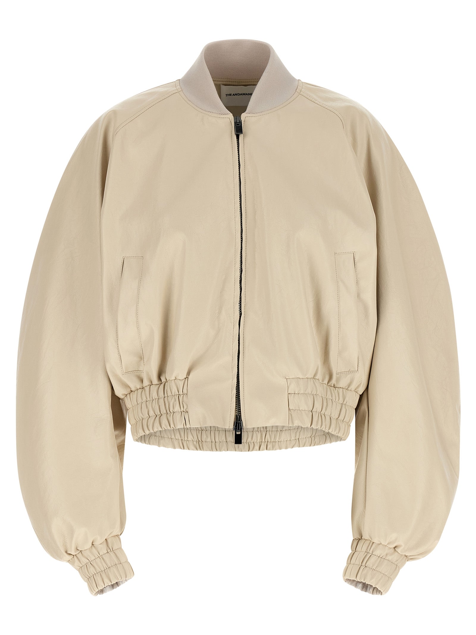 The Andamane Beige Polyethylene Women's Bomber
