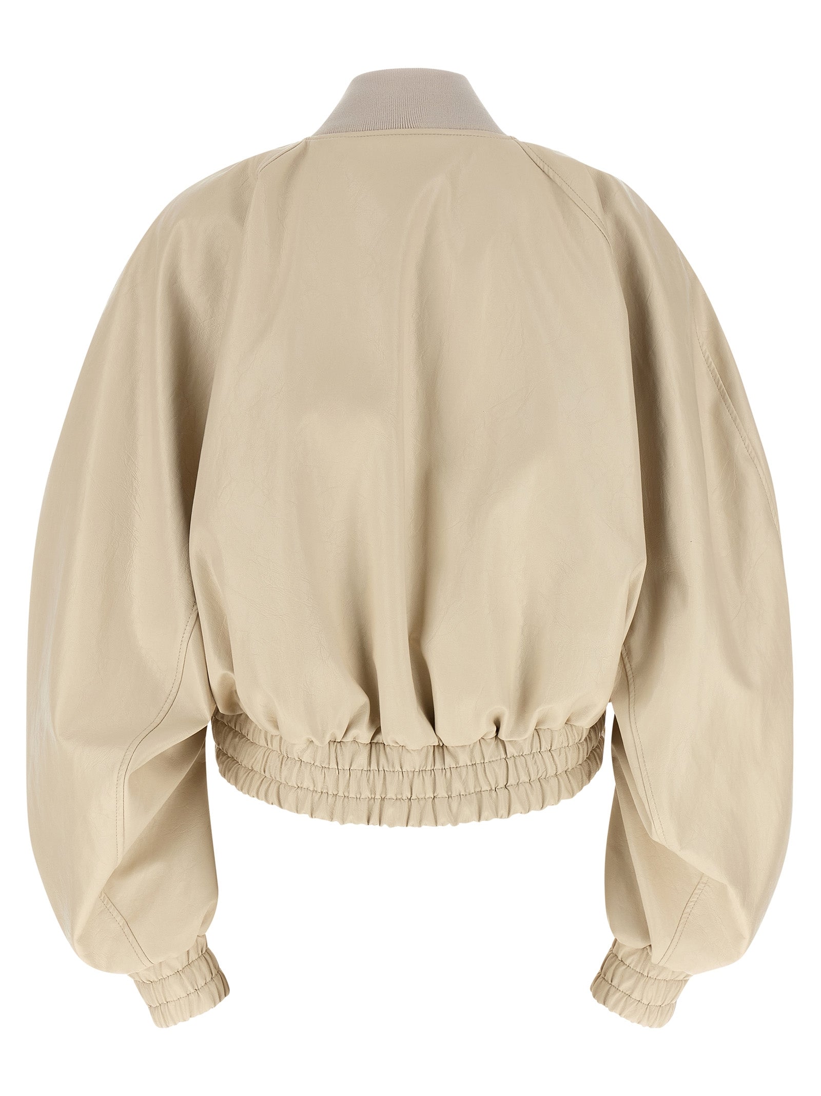 The Andamane Beige Polyethylene Women's Bomber
