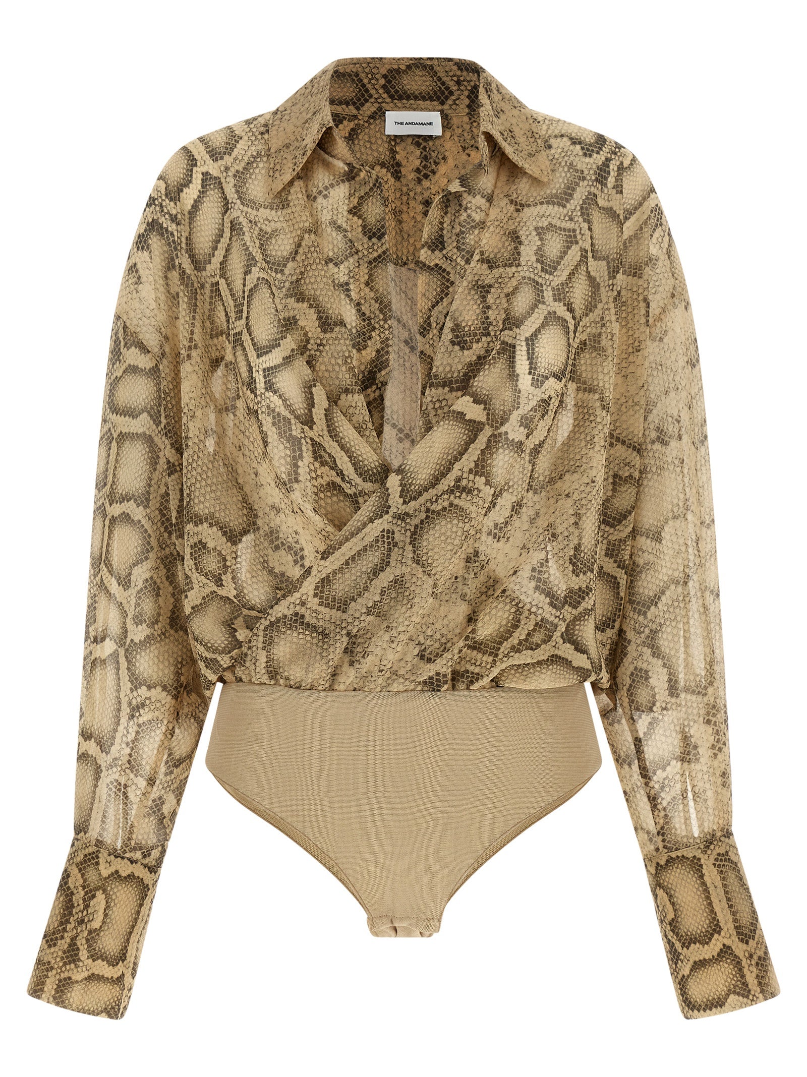 The Andamane Beige Polyester Women's Bodysuit